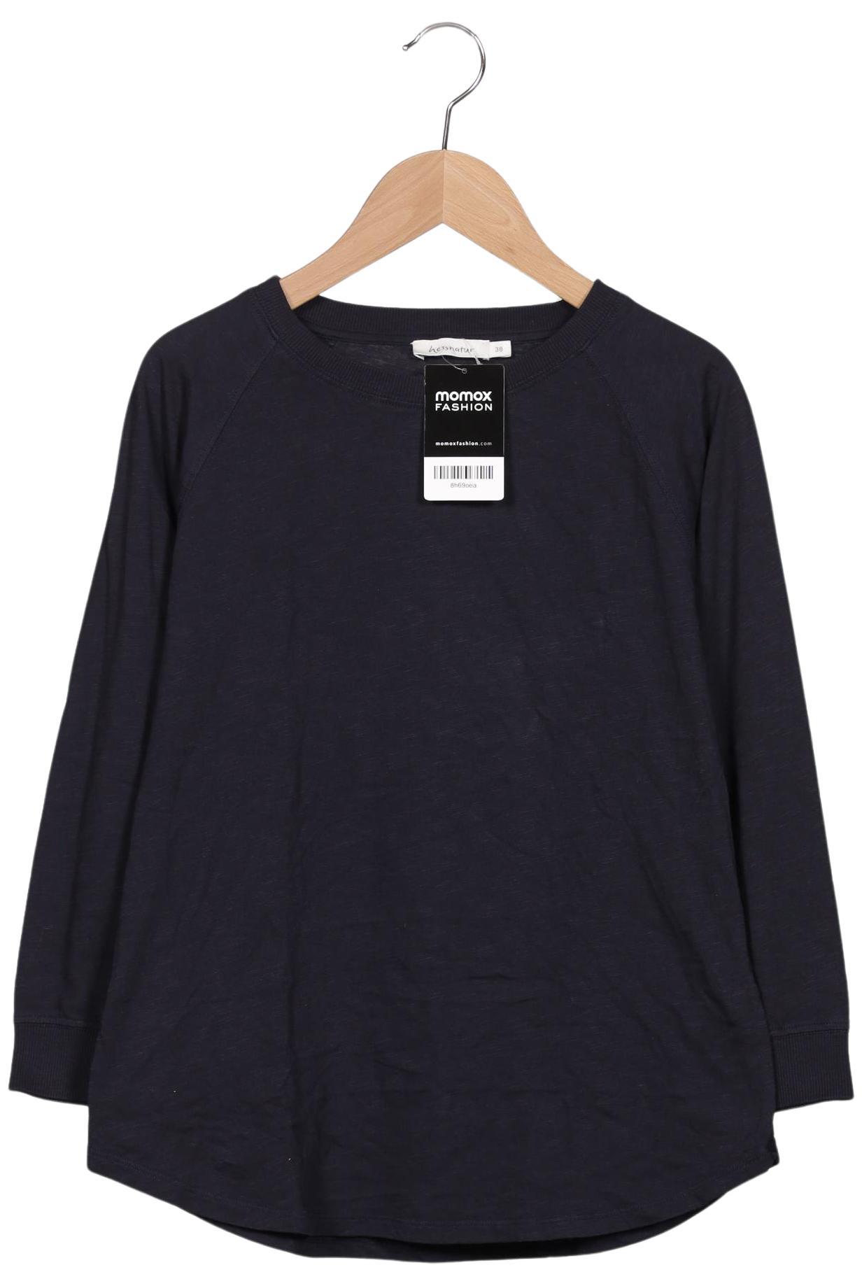 

hessnatur Damen Langarmshirt, marineblau, Gr. 38