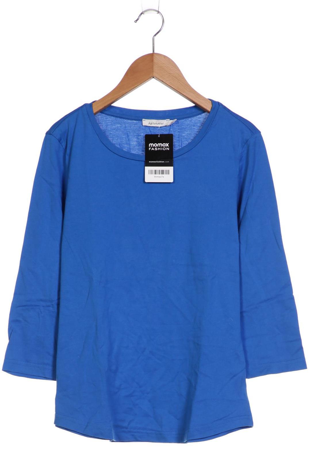 

hessnatur Damen Langarmshirt, blau, Gr. 34