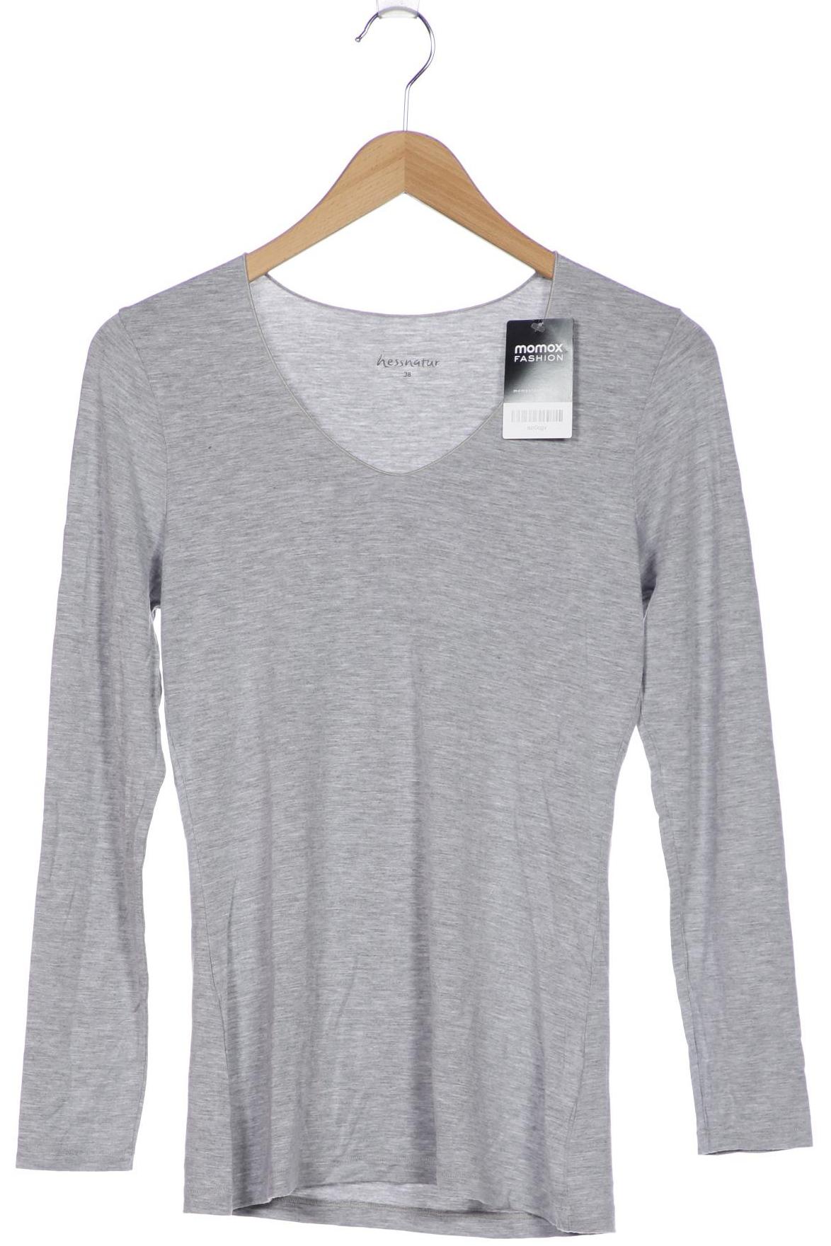 

hessnatur Damen Langarmshirt, grau, Gr. 38