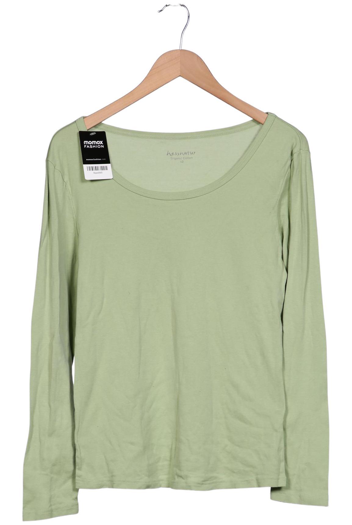 

hessnatur Damen Langarmshirt, grün, Gr. 42