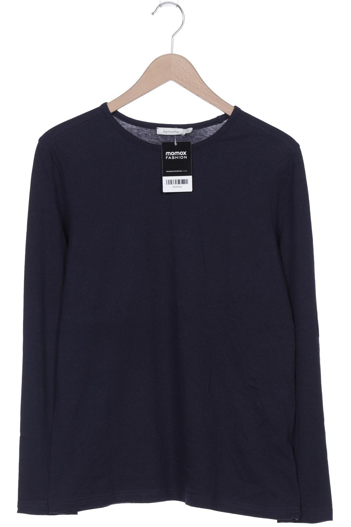 

hessnatur Damen Langarmshirt, marineblau, Gr. 40