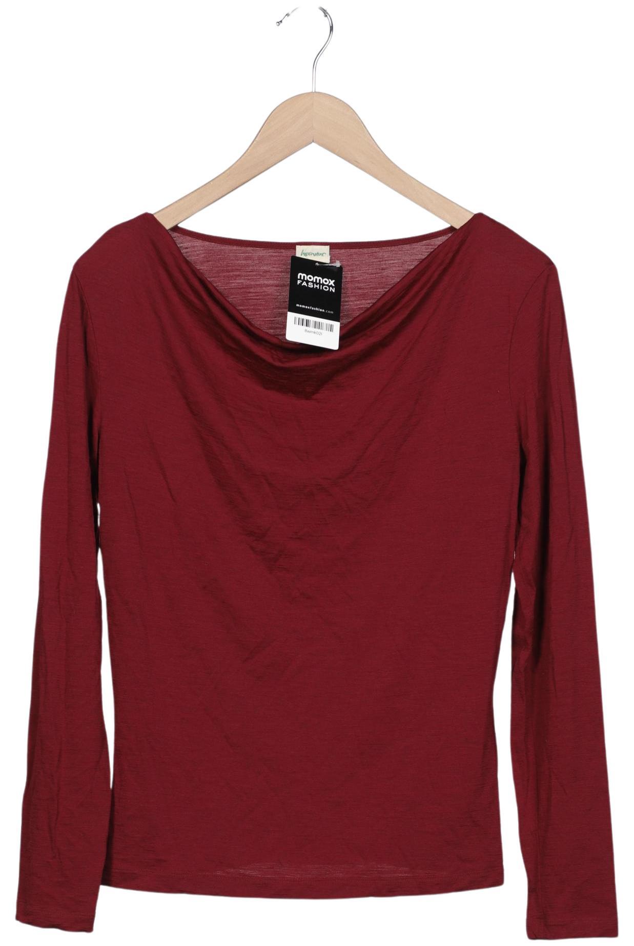 

hessnatur Damen Langarmshirt, bordeaux, Gr. 40