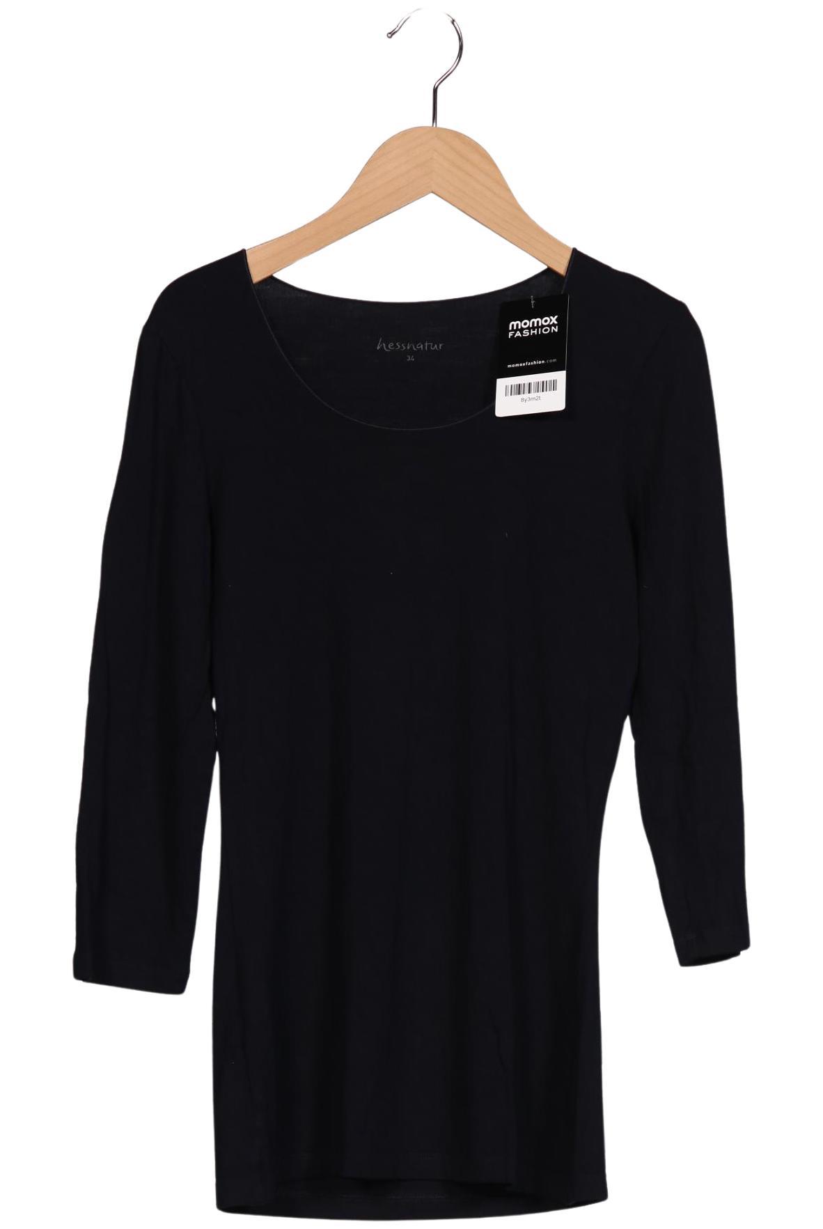 

hessnatur Damen Langarmshirt, marineblau, Gr. 34