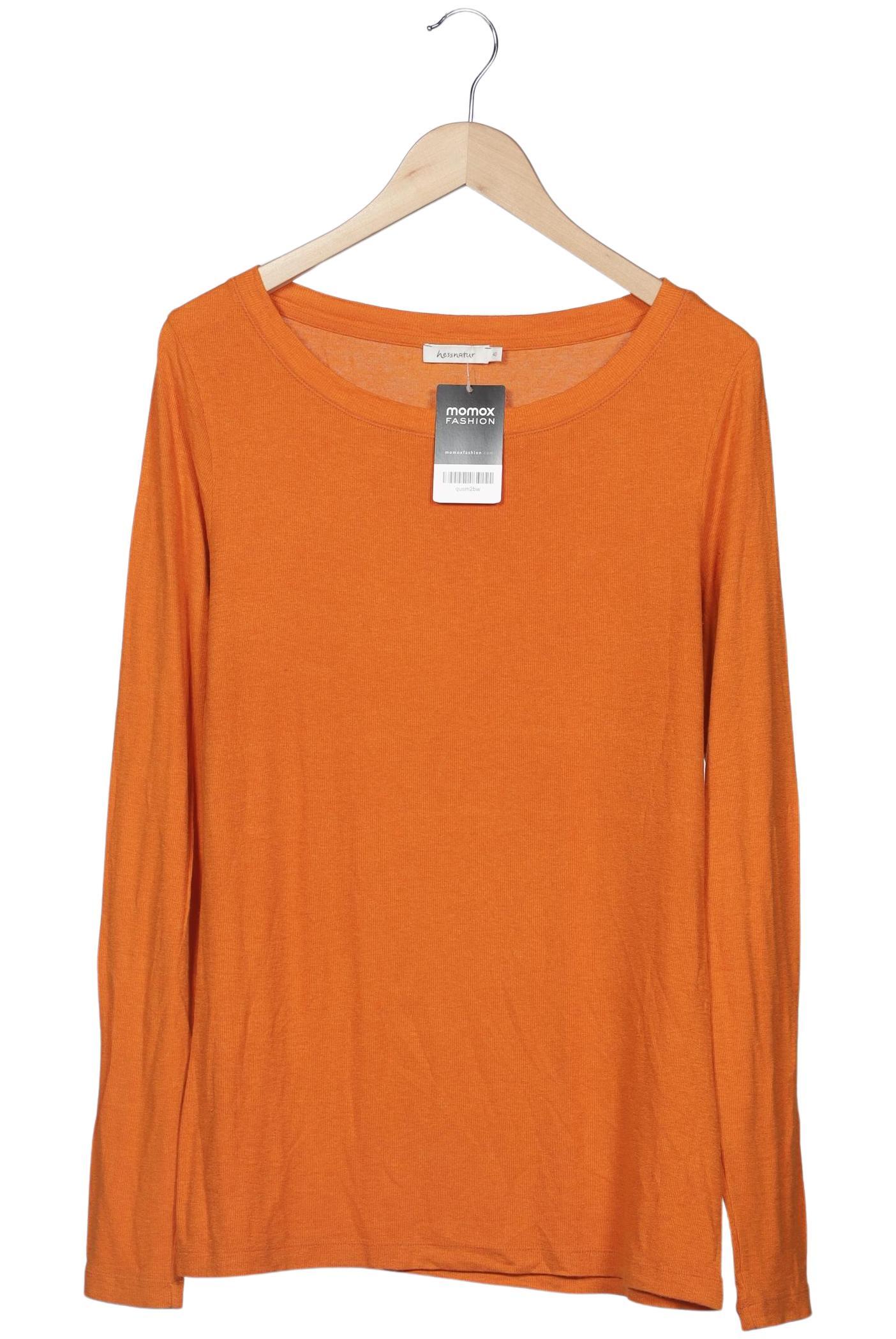 

hessnatur Damen Langarmshirt, orange, Gr. 40