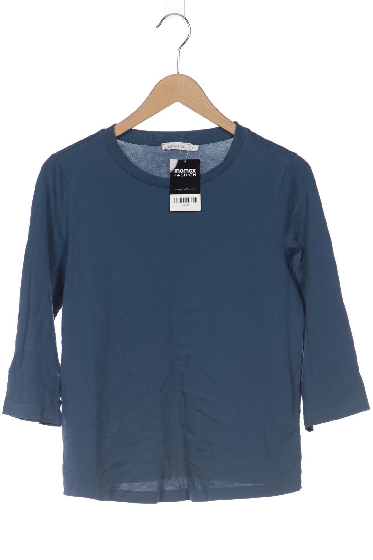 

hessnatur Damen Langarmshirt, blau, Gr. 42