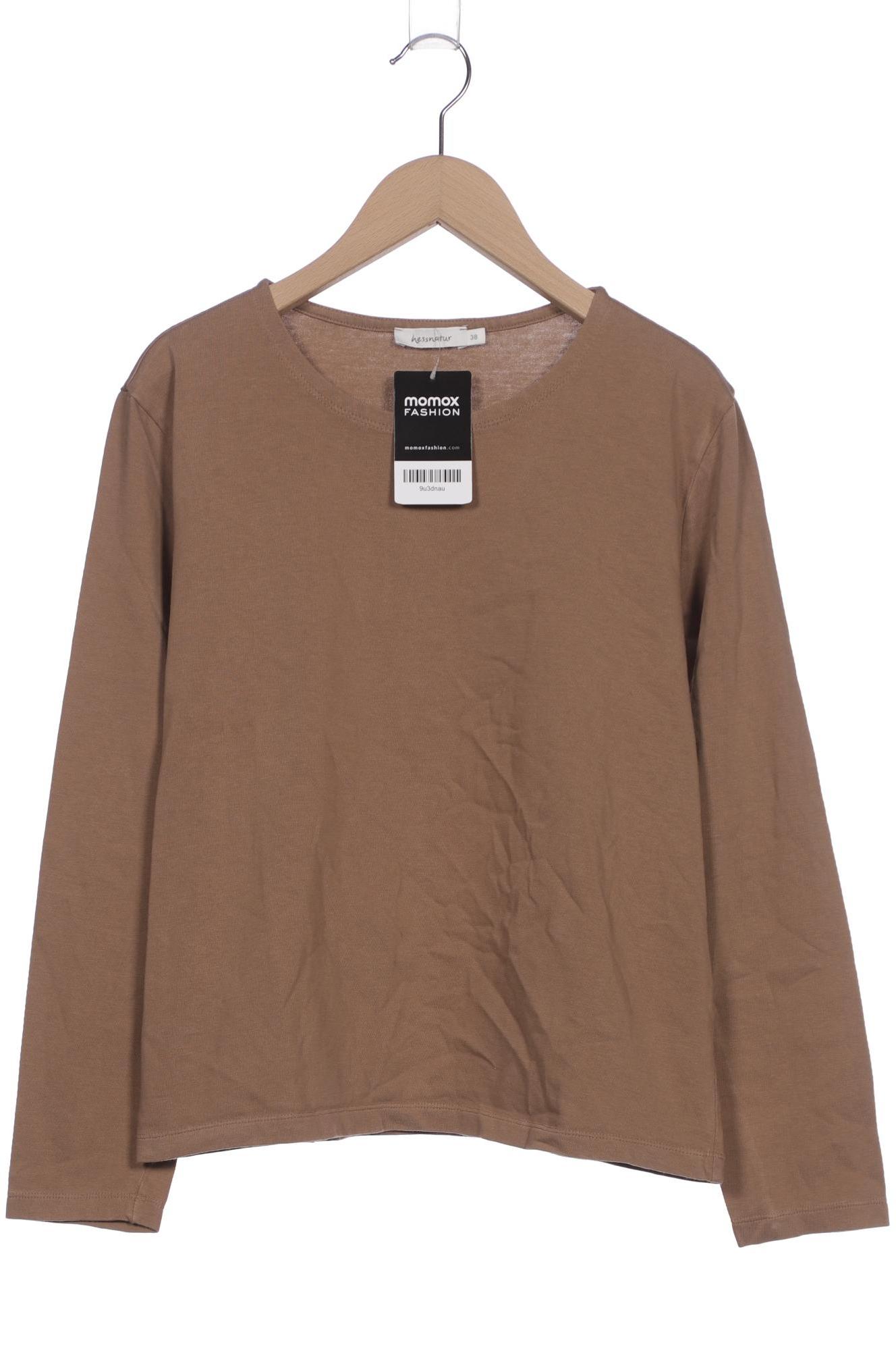 

hessnatur Damen Langarmshirt, braun, Gr. 38