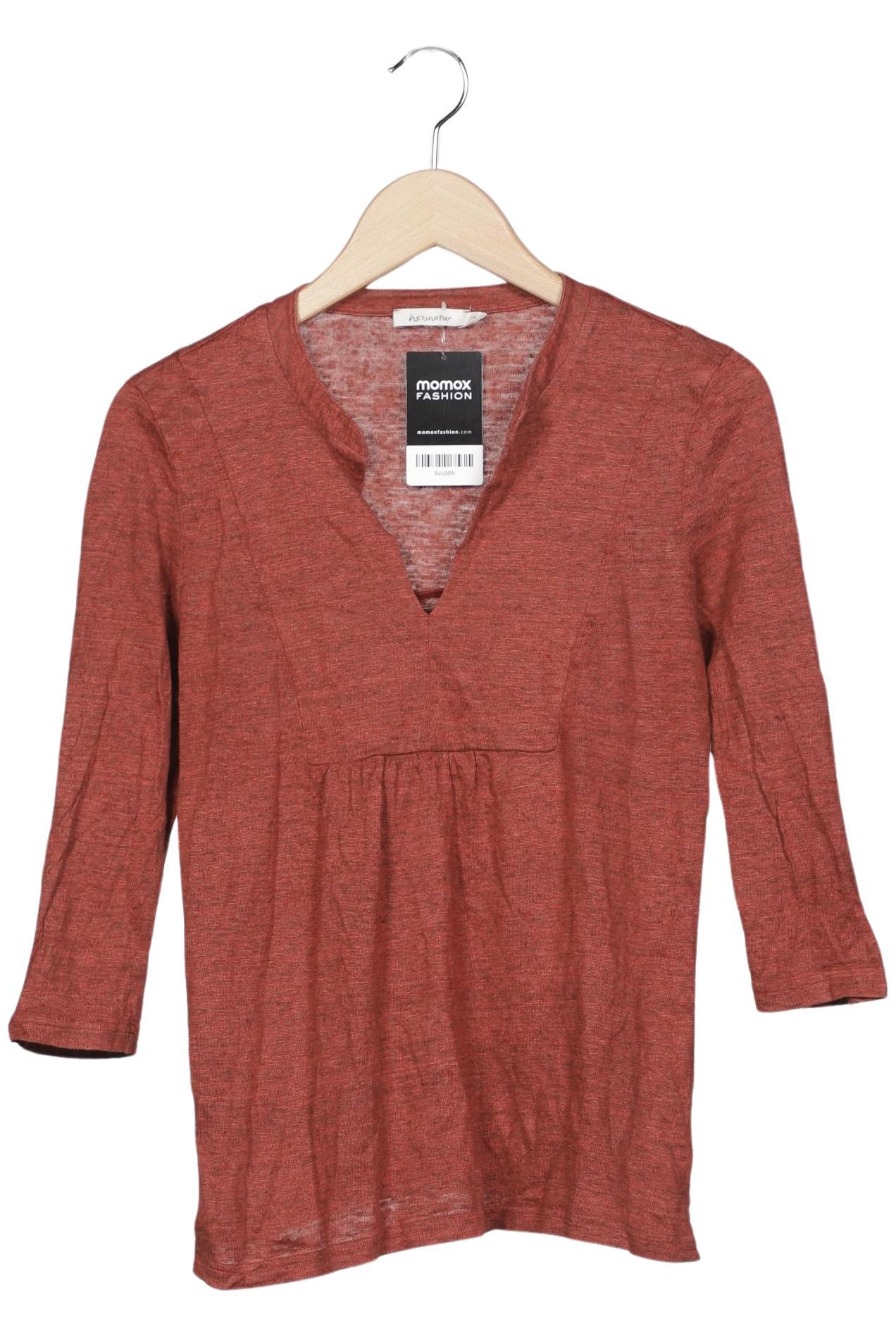 

hessnatur Damen Langarmshirt, rot, Gr. 34