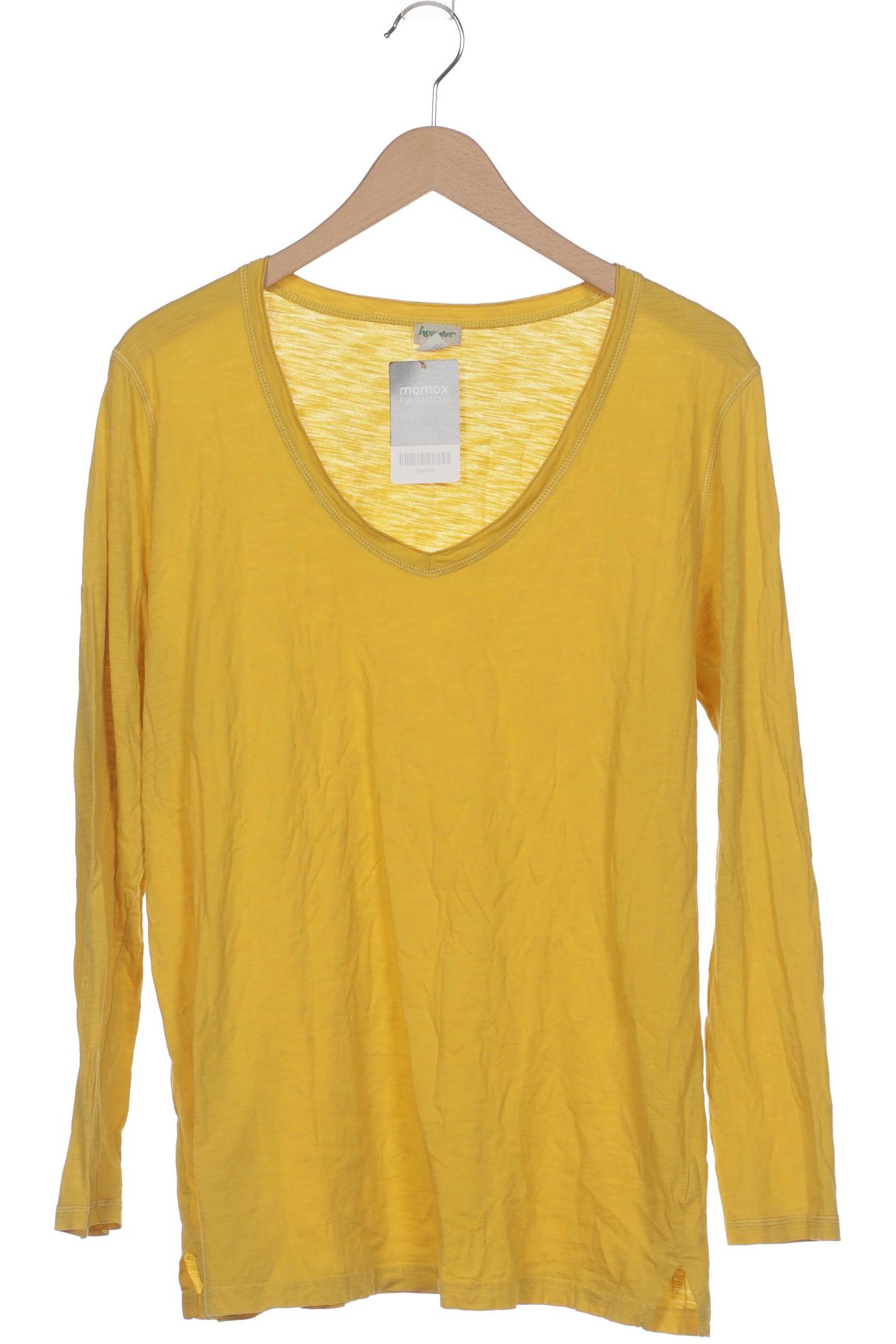

hessnatur Damen Langarmshirt, gelb, Gr. 48