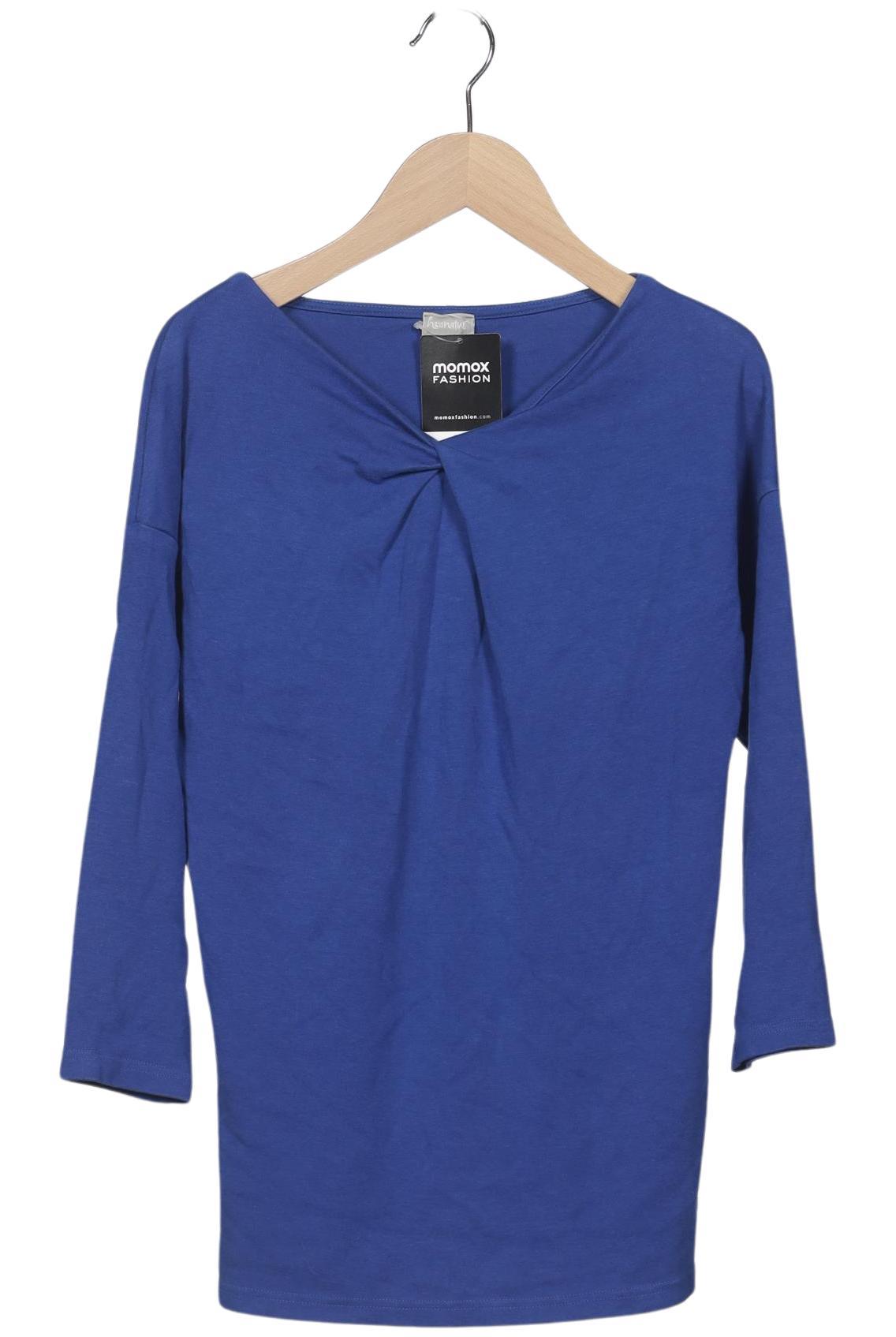 

hessnatur Damen Langarmshirt, blau, Gr. 36