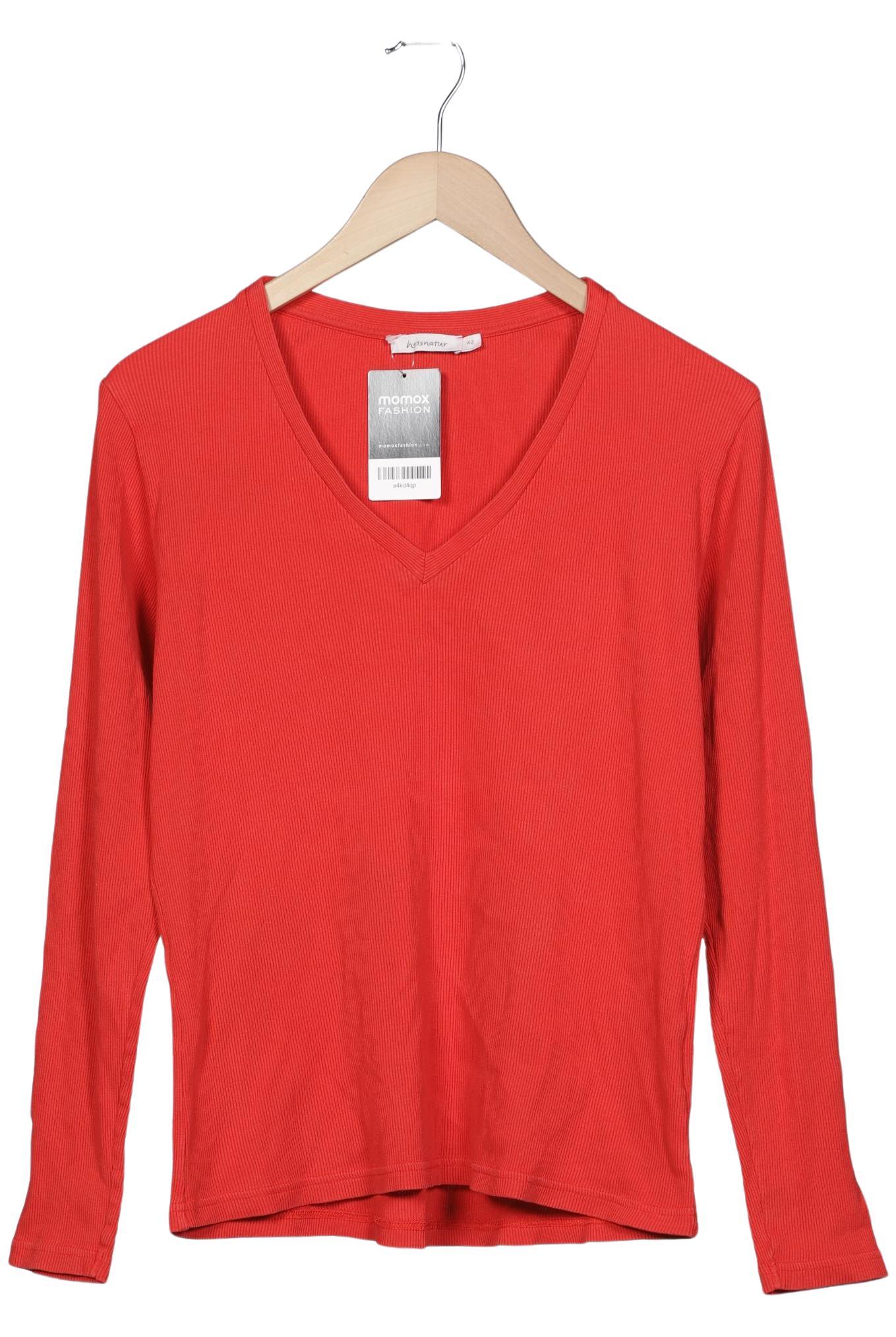 

hessnatur Damen Langarmshirt, rot, Gr. 42