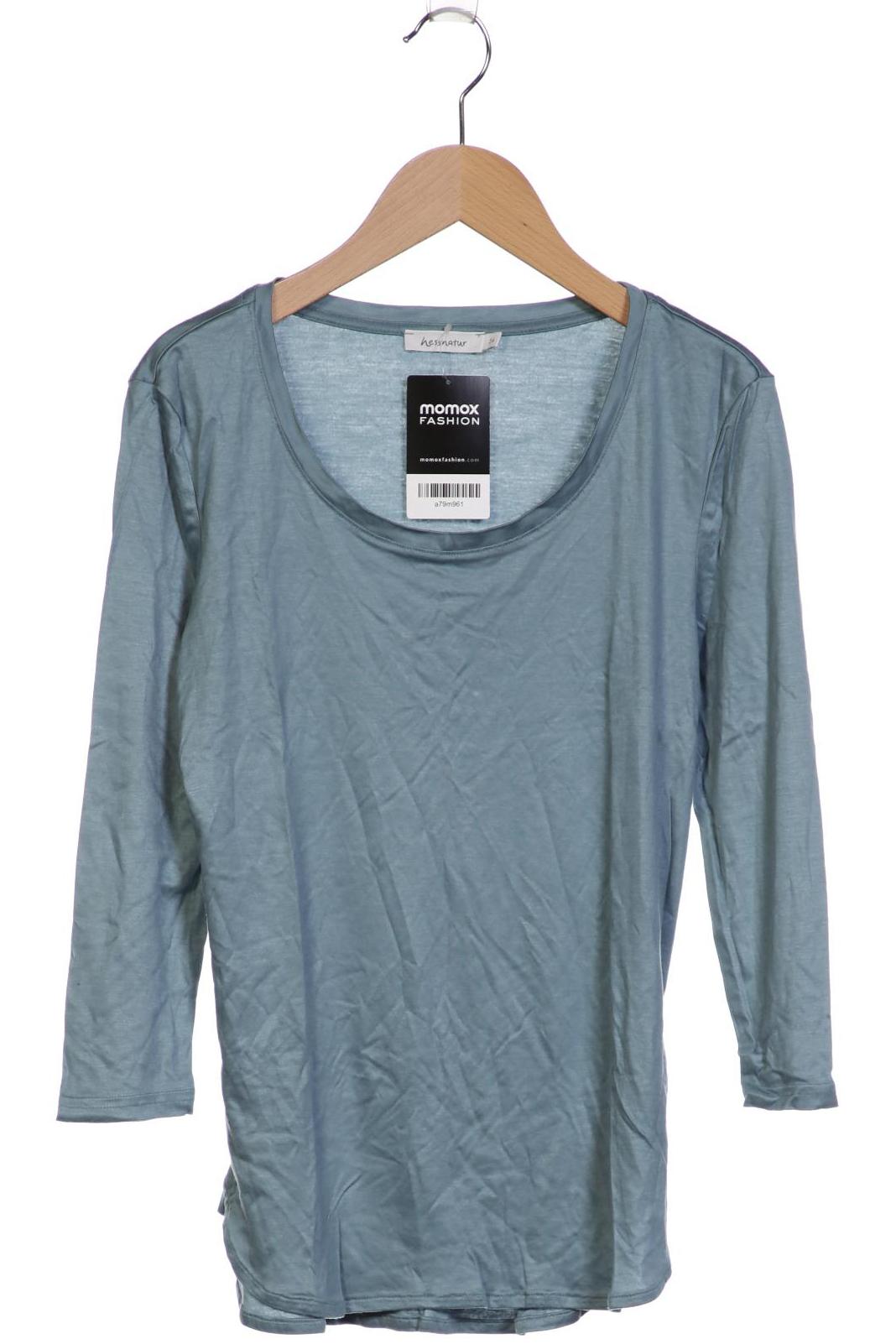 

hessnatur Damen Langarmshirt, blau, Gr. 34