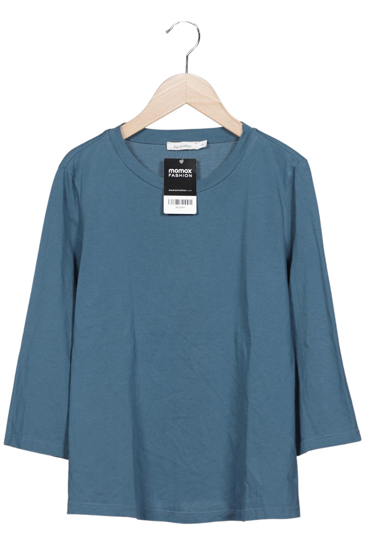 

hessnatur Damen Langarmshirt, marineblau, Gr. 40