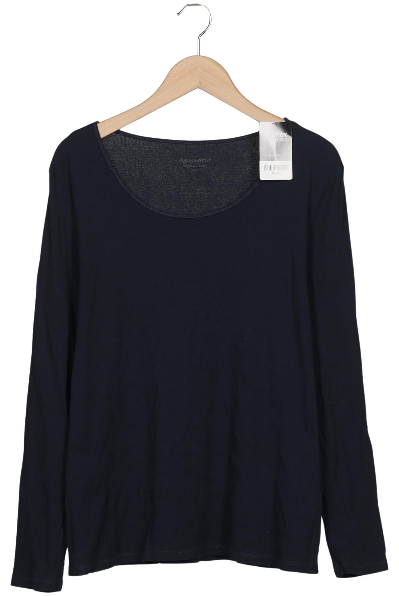

hessnatur Damen Langarmshirt, marineblau, Gr. 46