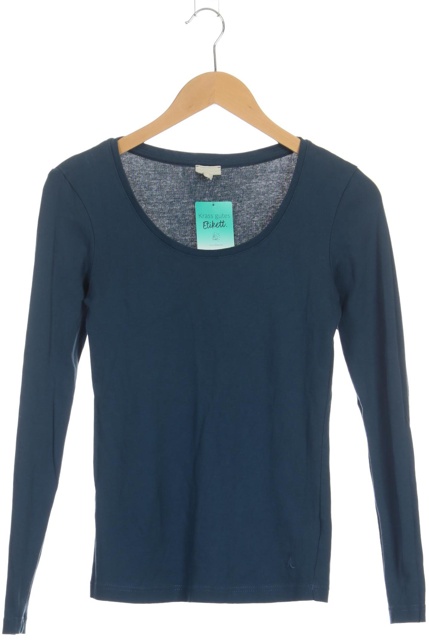 

hessnatur Damen Langarmshirt, türkis, Gr. 34