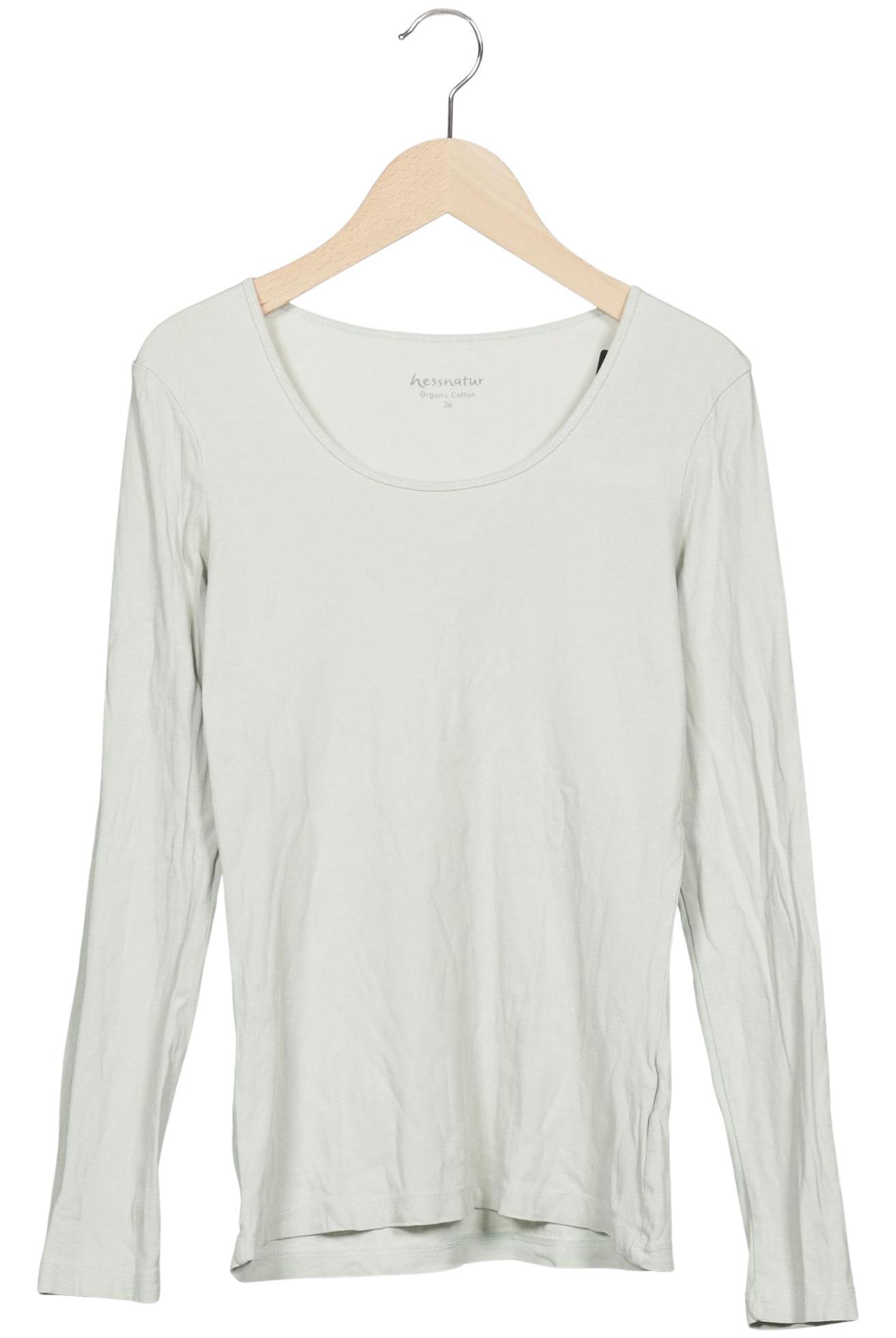 

hessnatur Damen Langarmshirt, hellgrün, Gr. 36