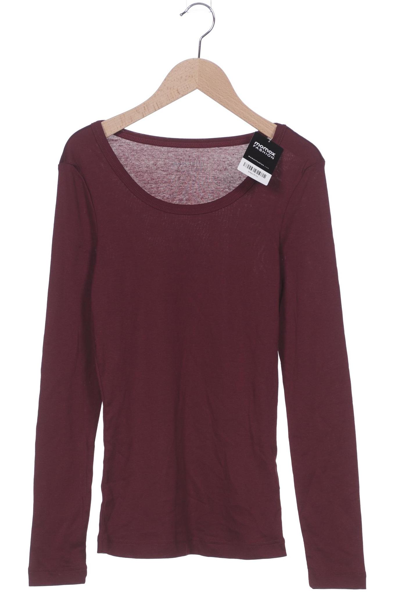 

hessnatur Damen Langarmshirt, bordeaux, Gr. 34