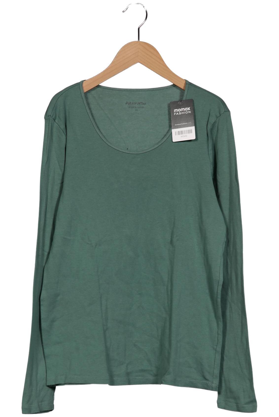 

hessnatur Damen Langarmshirt, grün, Gr. 44