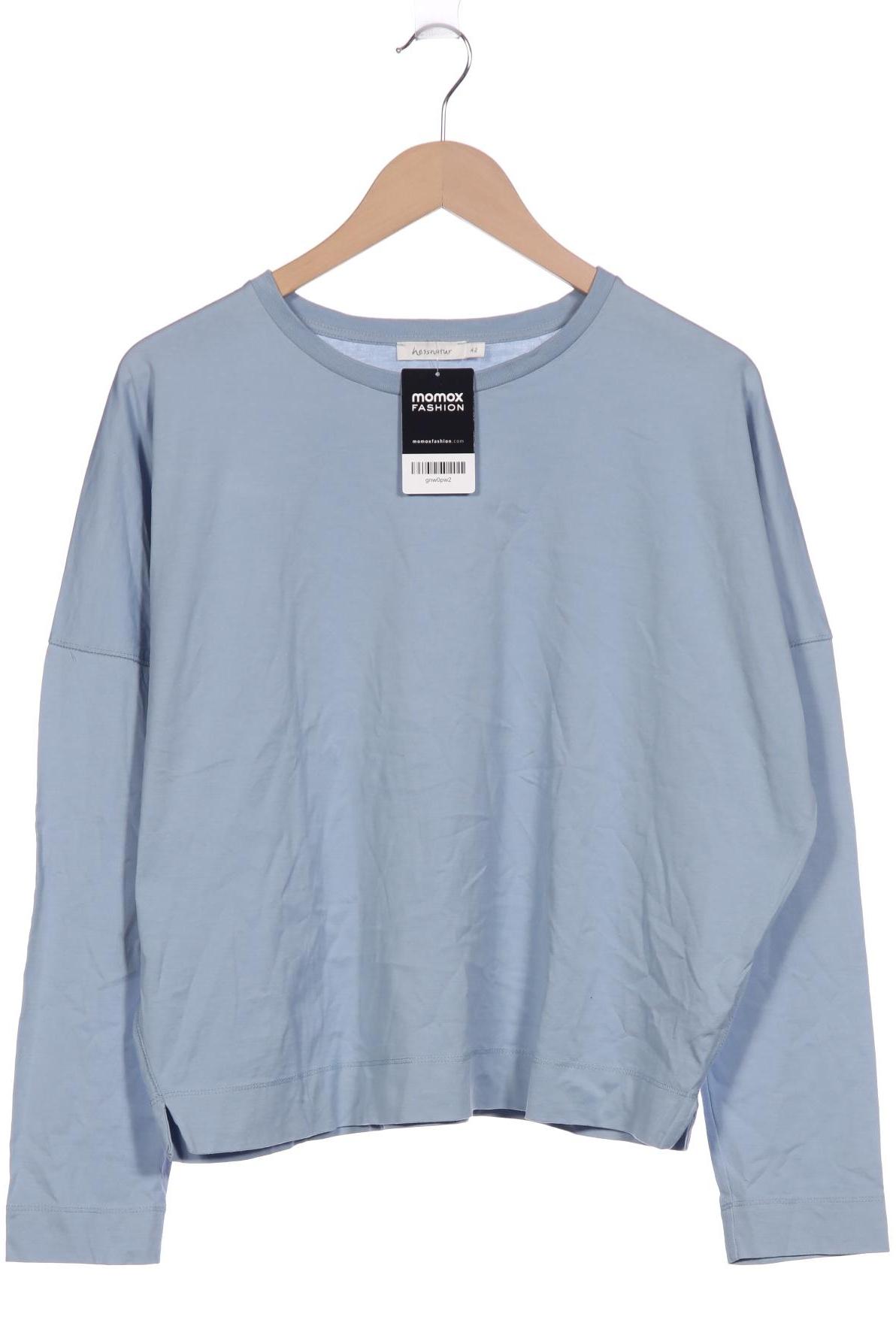

hessnatur Damen Langarmshirt, hellblau, Gr. 42