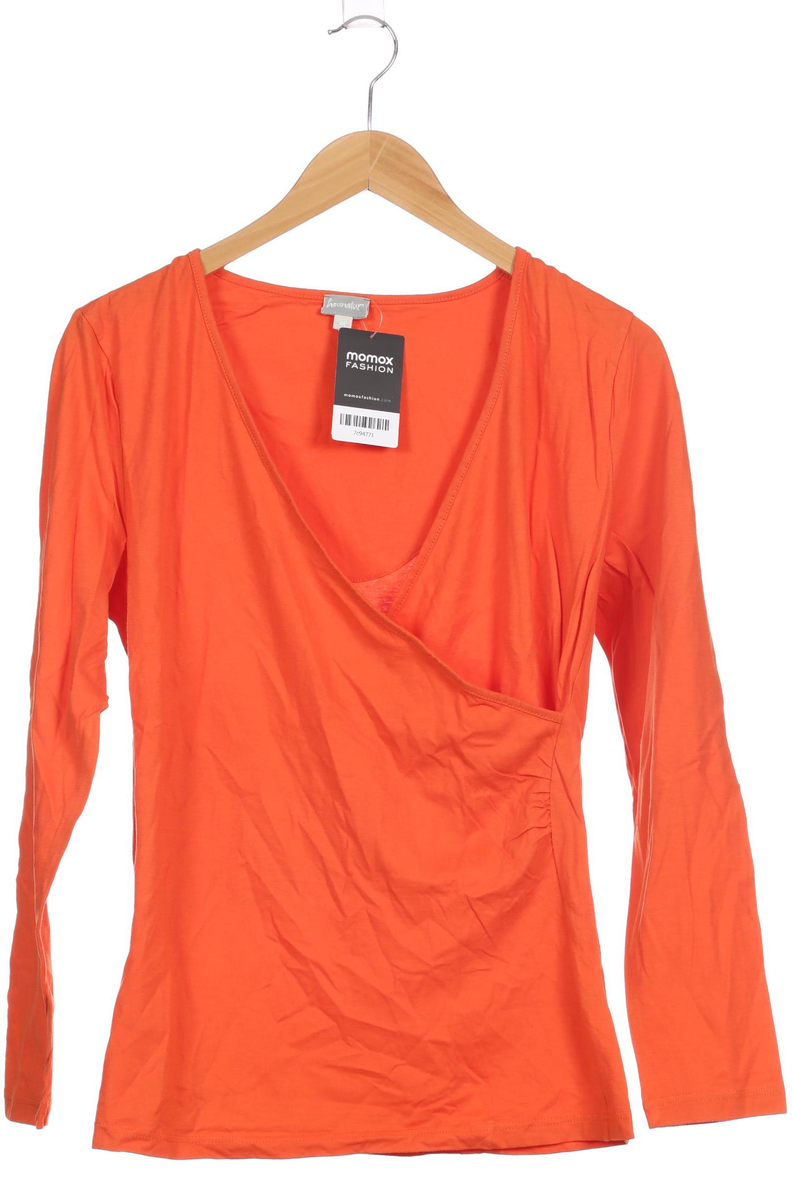 

hessnatur Damen Langarmshirt, orange, Gr. 44