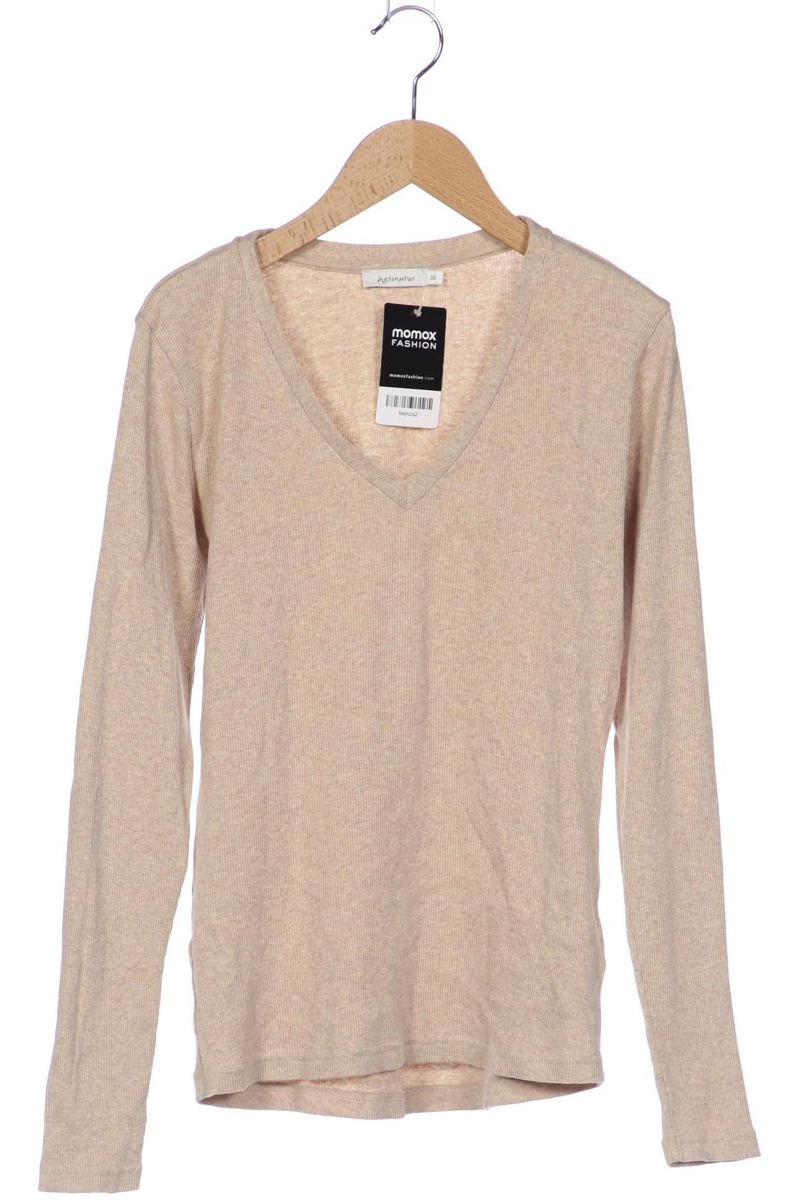 

hessnatur Damen Langarmshirt, beige, Gr. 36