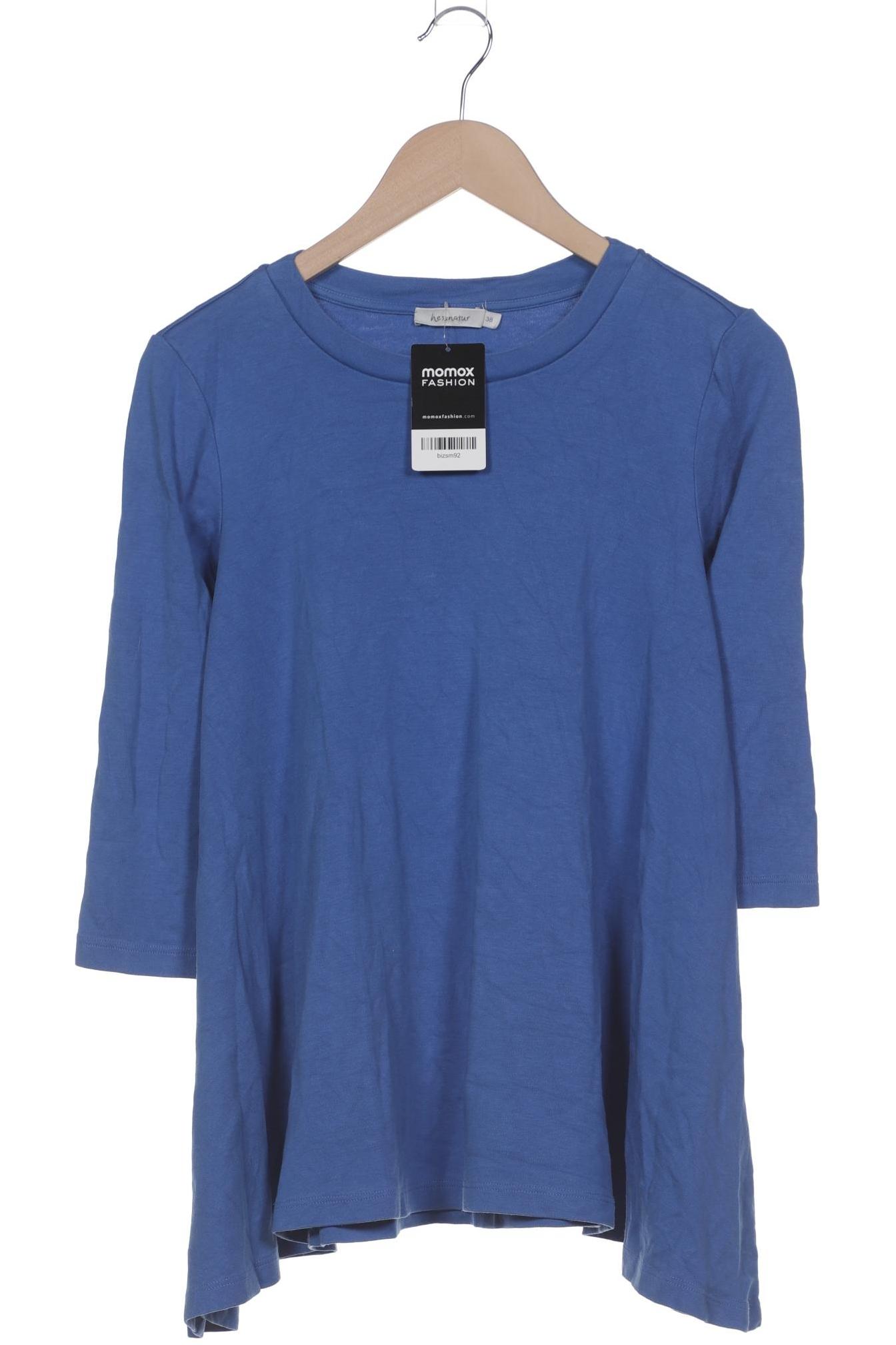 

hessnatur Damen Langarmshirt, blau, Gr. 38