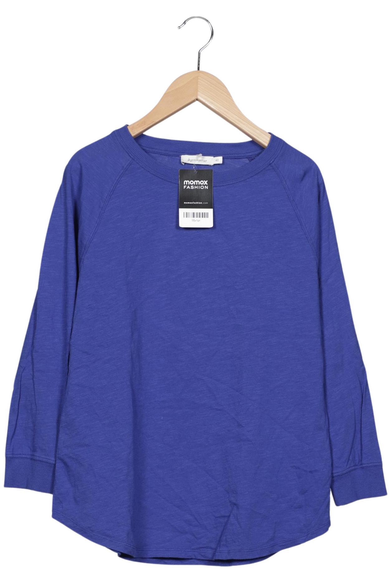 

hessnatur Damen Langarmshirt, marineblau, Gr. 40