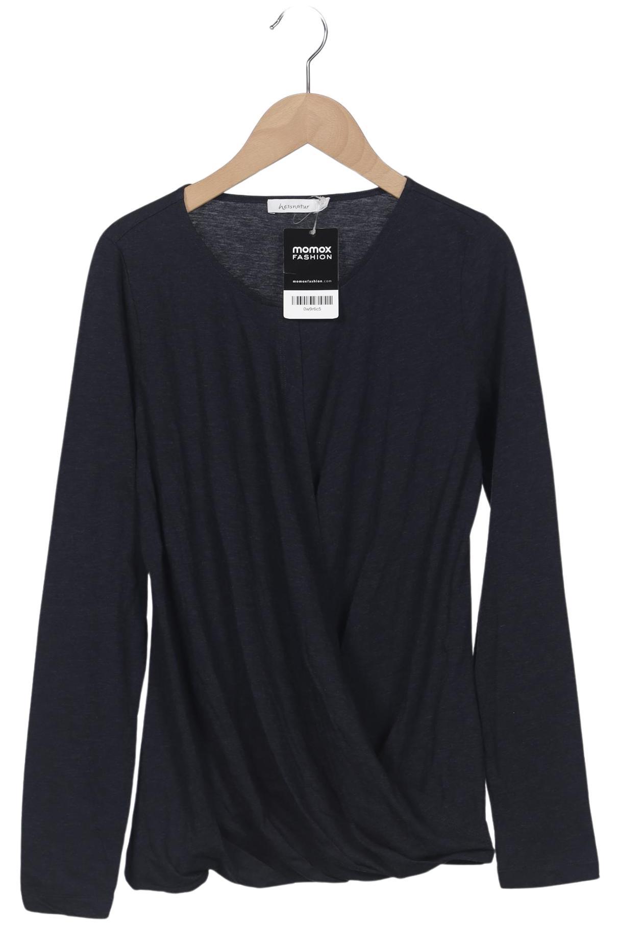 

hessnatur Damen Langarmshirt, marineblau, Gr. 34