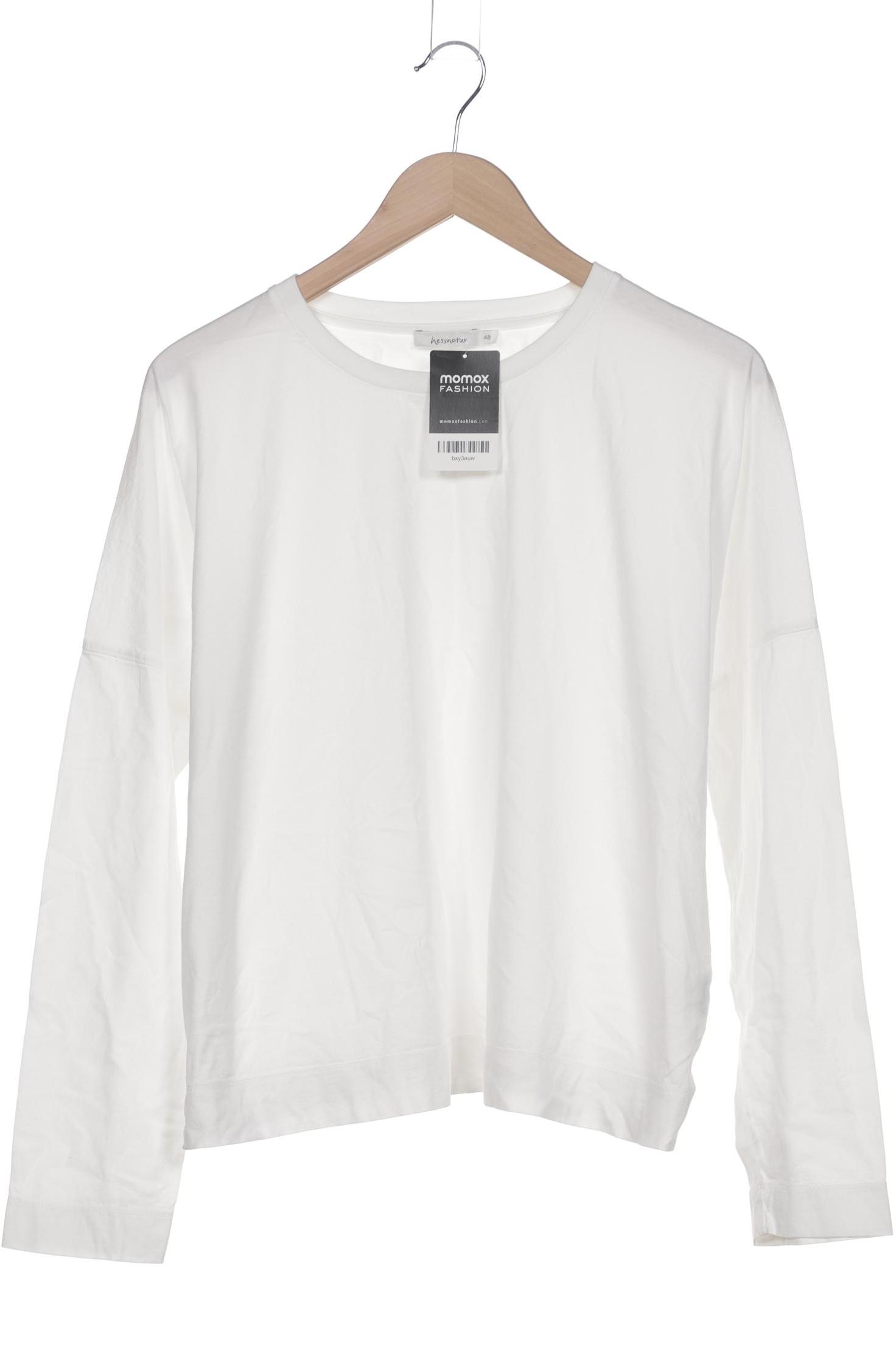 

hessnatur Damen Langarmshirt, weiß, Gr. 48