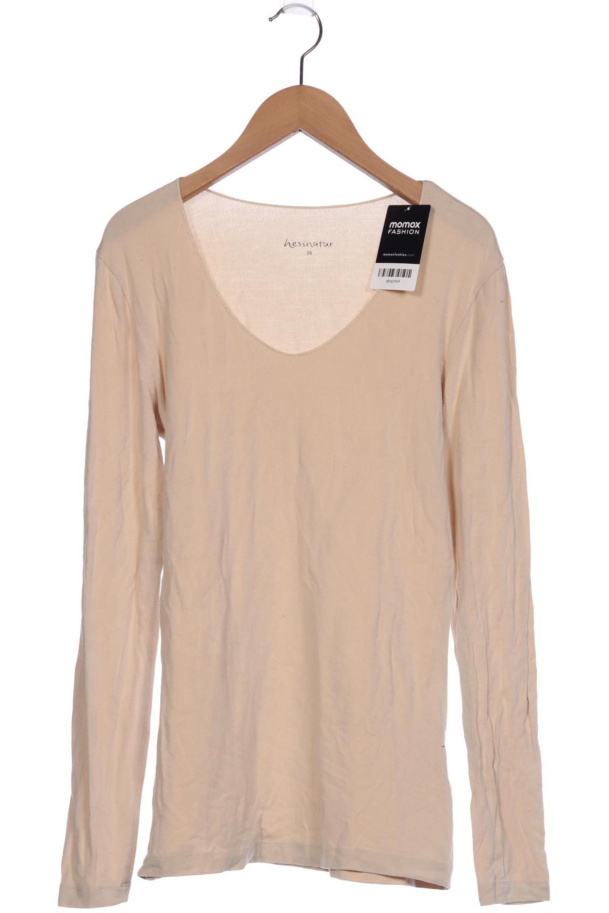 

hessnatur Damen Langarmshirt, beige, Gr. 38