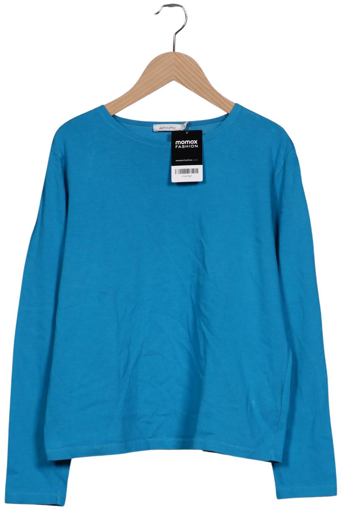 

hessnatur Damen Langarmshirt, blau, Gr. 36