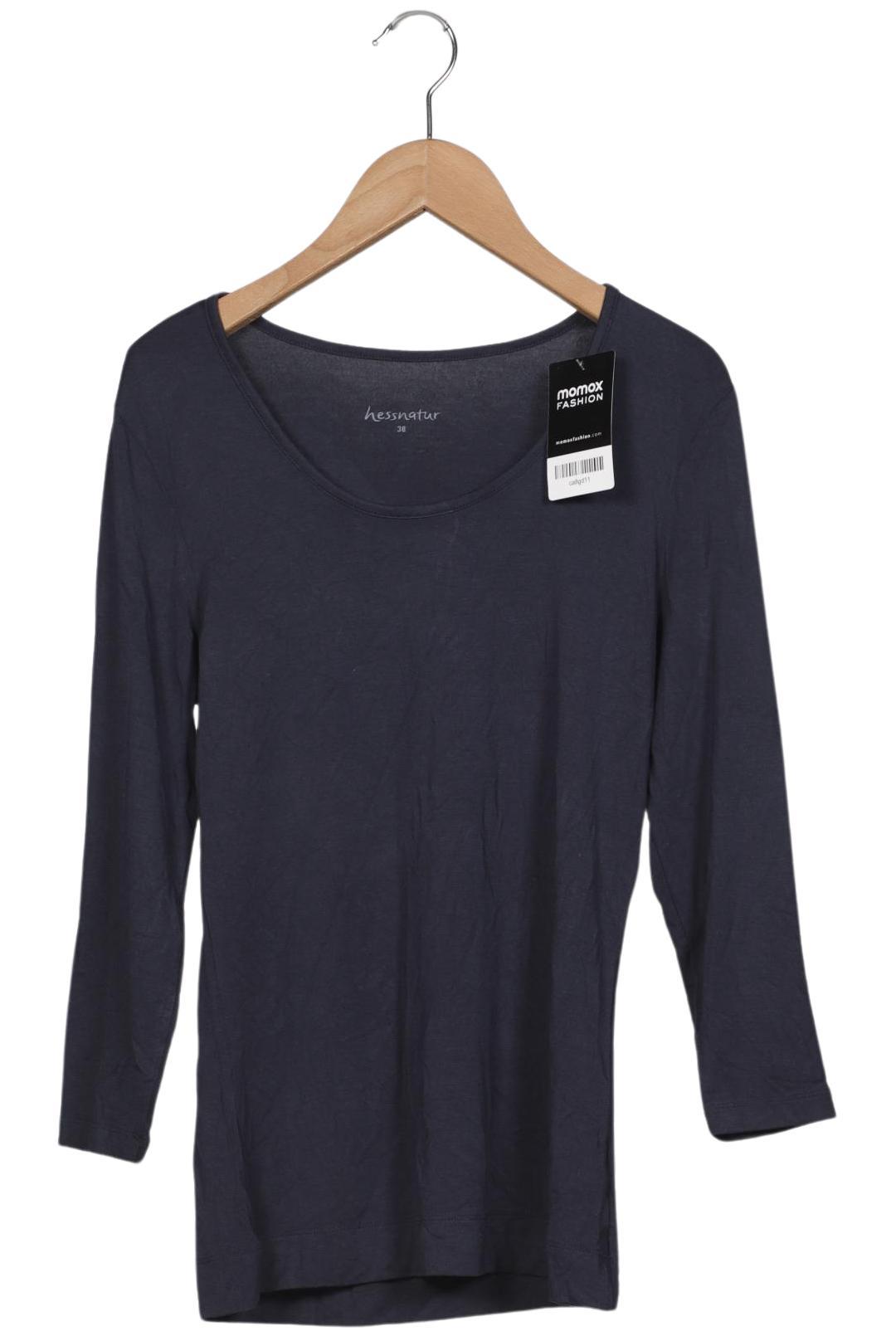 

hessnatur Damen Langarmshirt, marineblau, Gr. 38