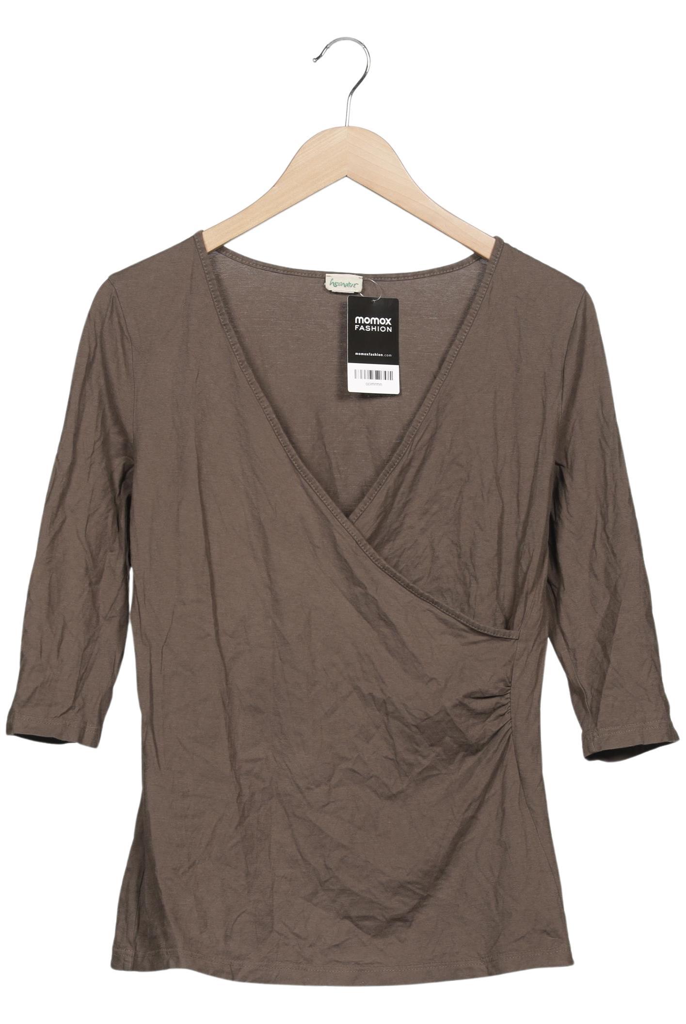 

hessnatur Damen Langarmshirt, braun, Gr. 40
