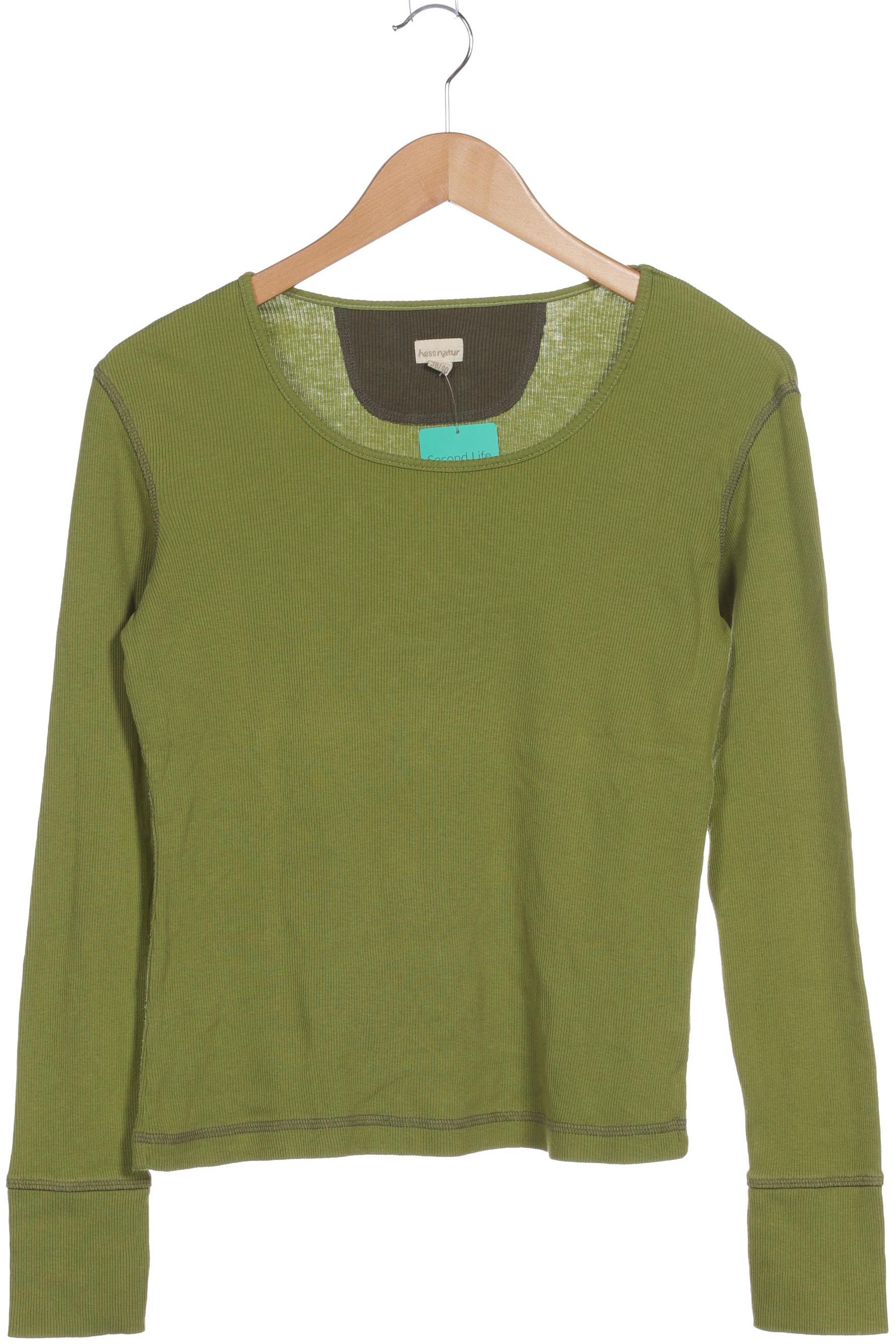 

hessnatur Damen Langarmshirt, grün, Gr. 38