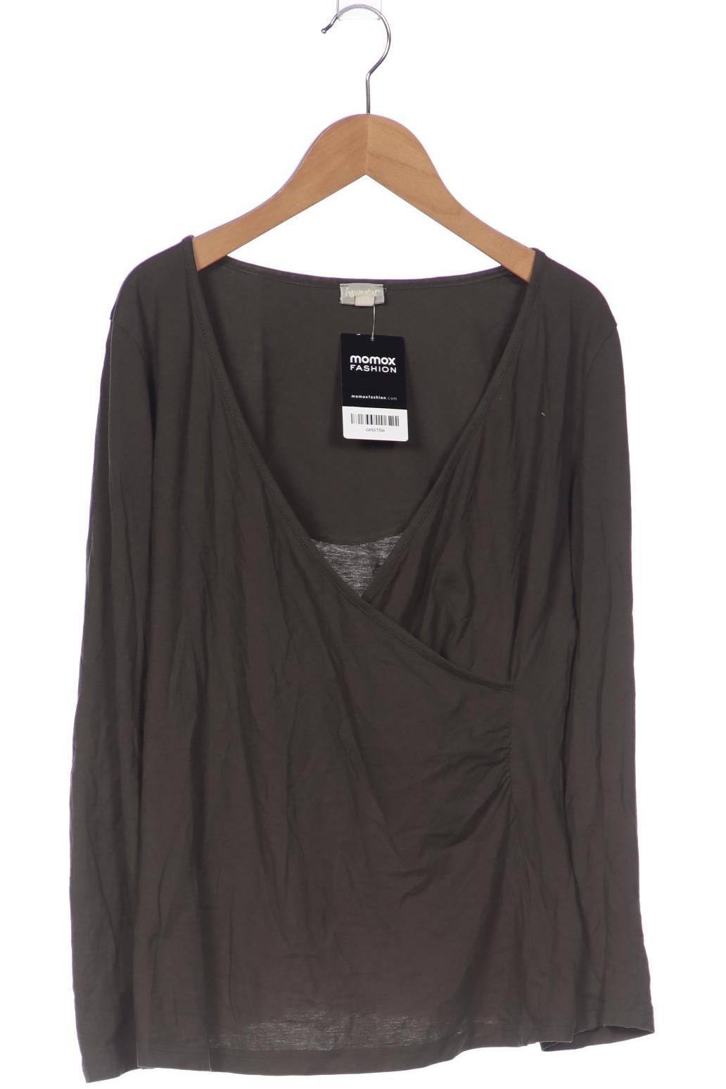 

hessnatur Damen Langarmshirt, grün, Gr. 40