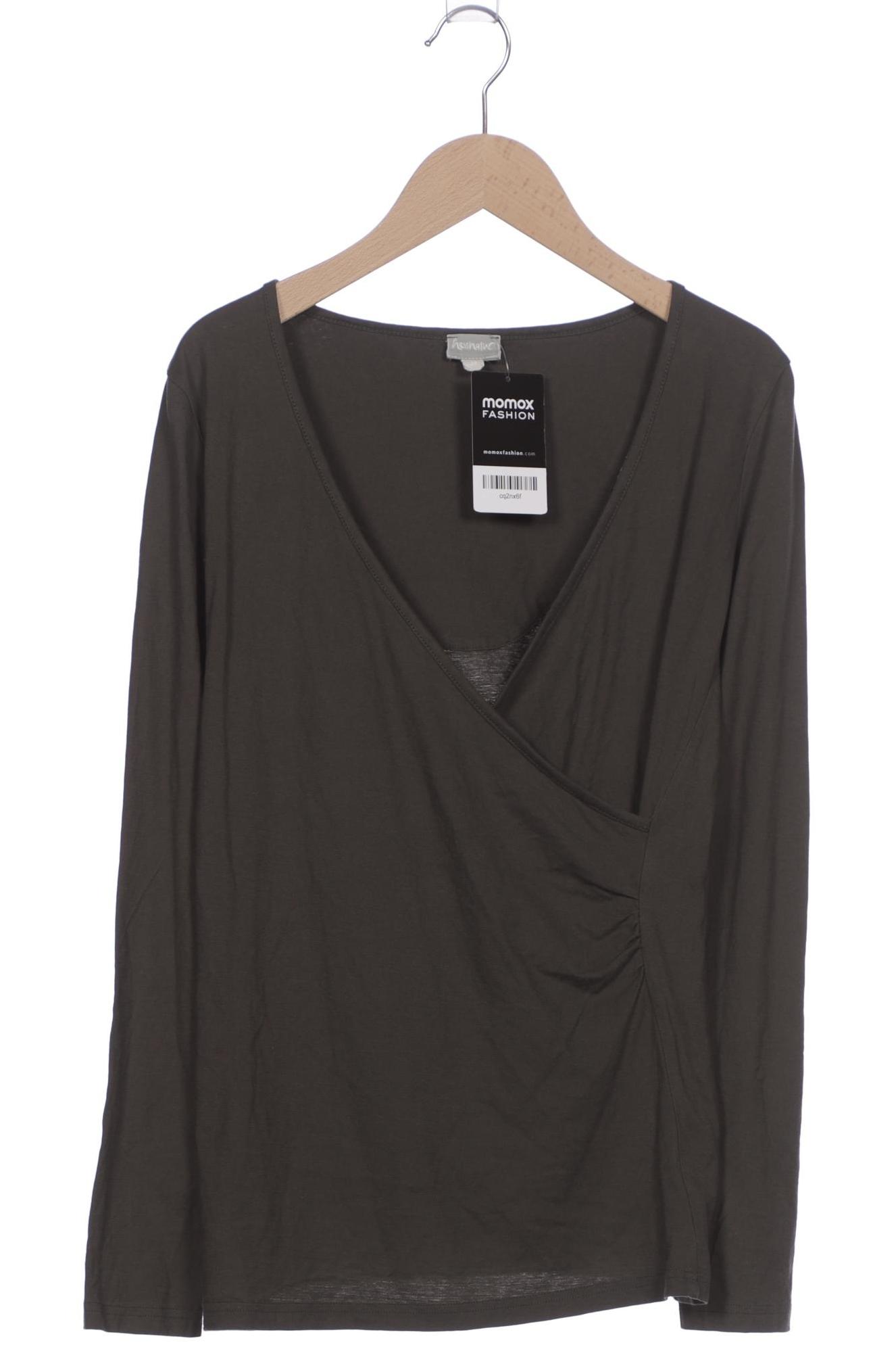 

hessnatur Damen Langarmshirt, grün, Gr. 38