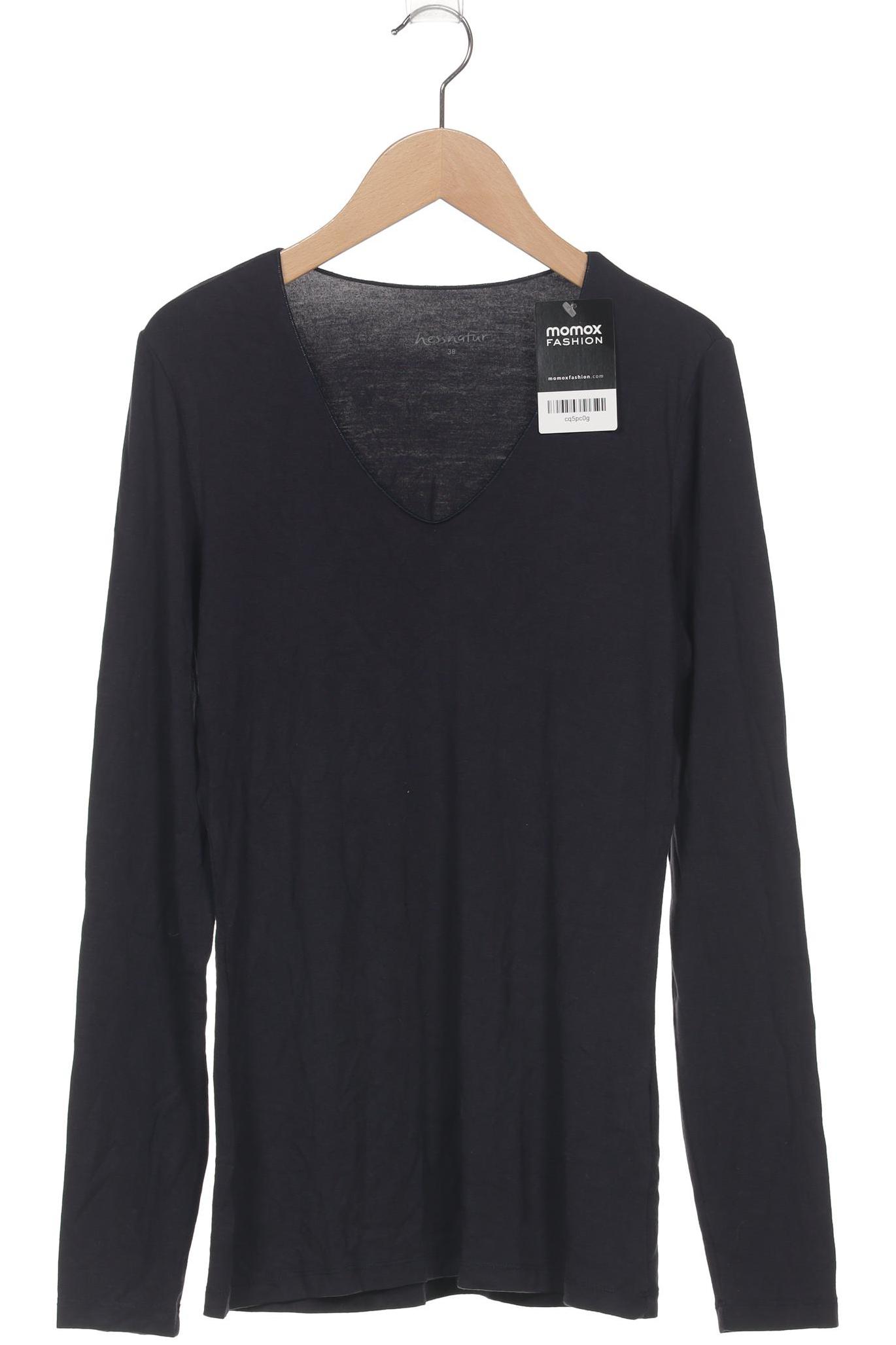 

hessnatur Damen Langarmshirt, marineblau, Gr. 38