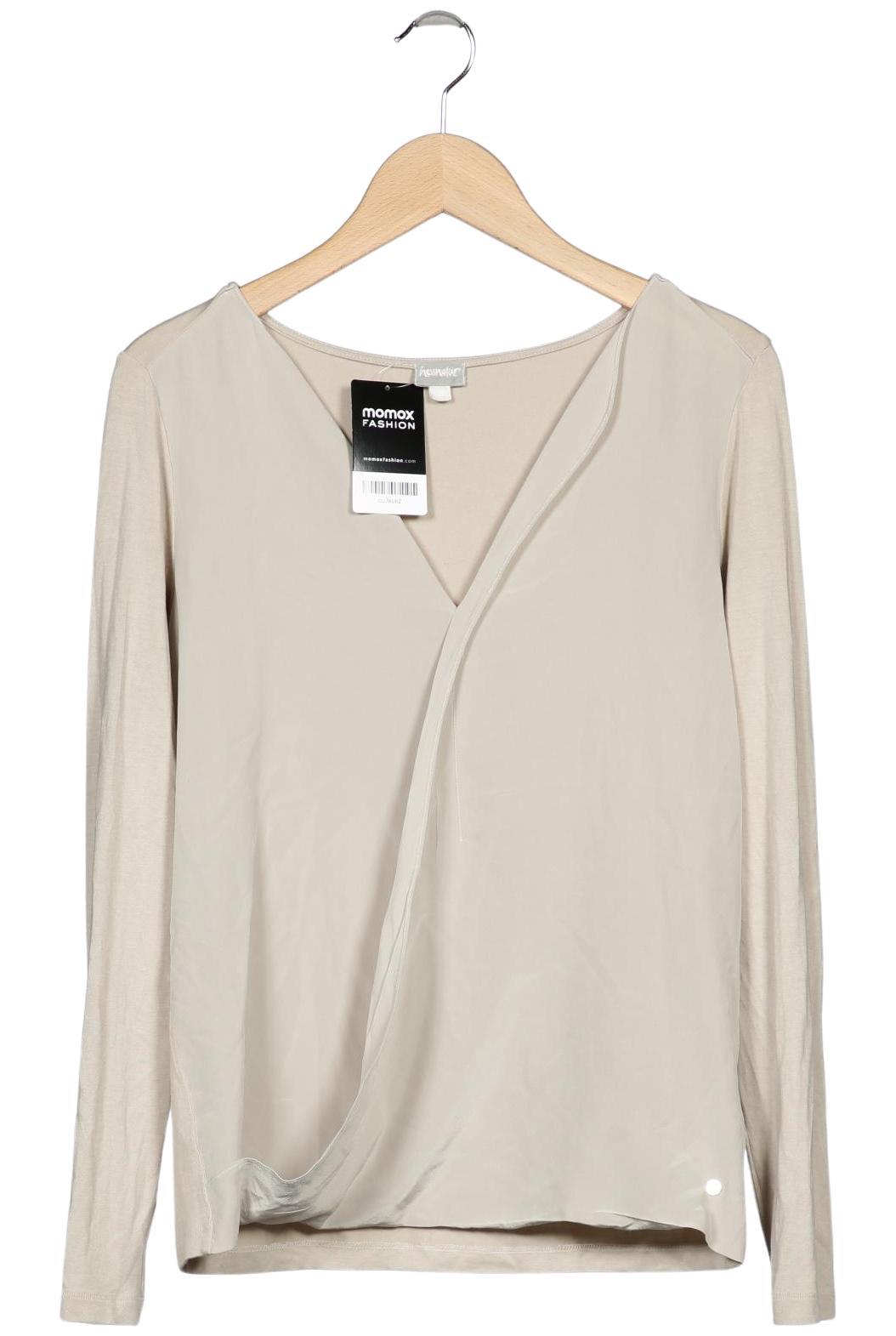 

hessnatur Damen Langarmshirt, beige, Gr. 36