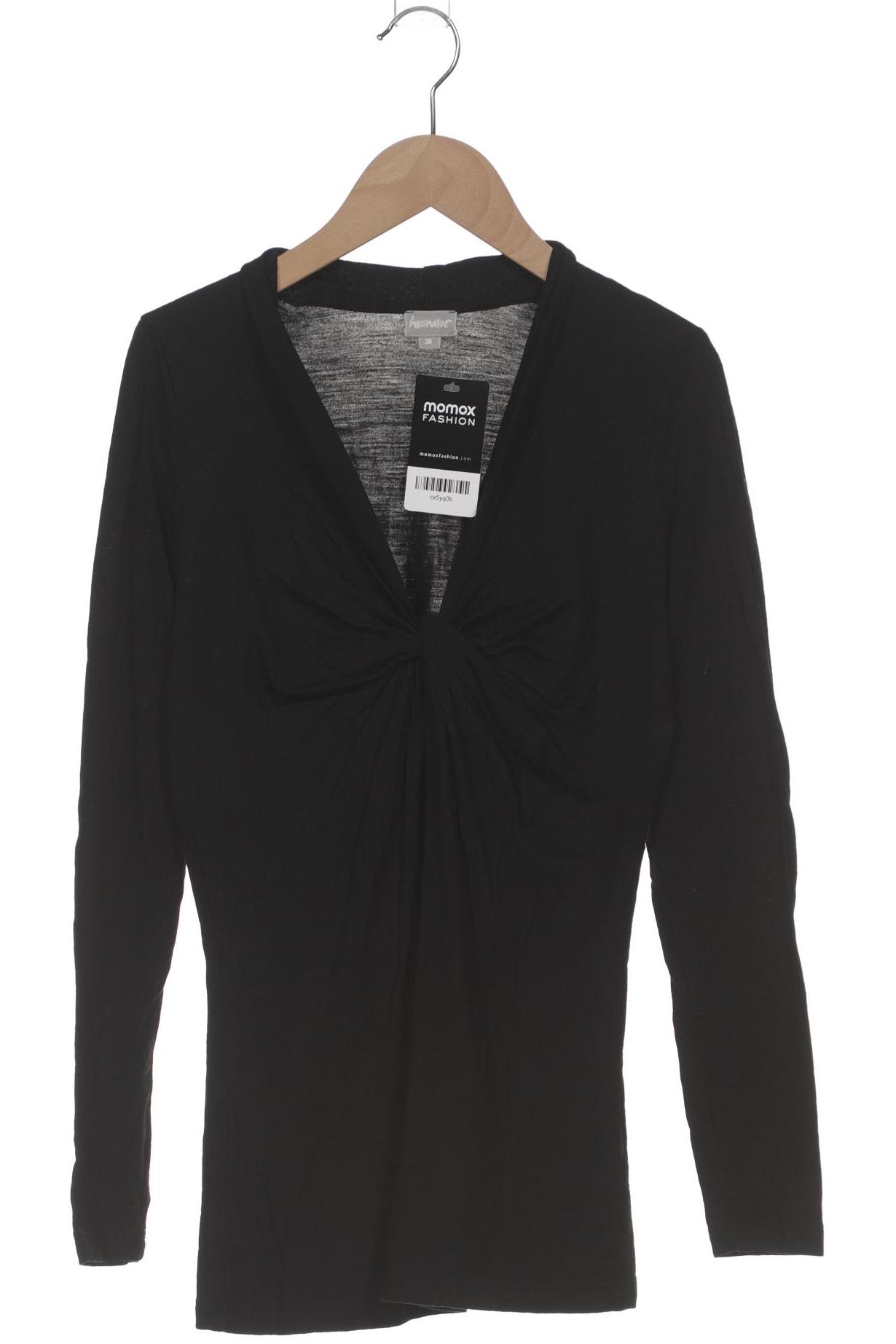 

hessnatur Damen Langarmshirt, schwarz, Gr. 36