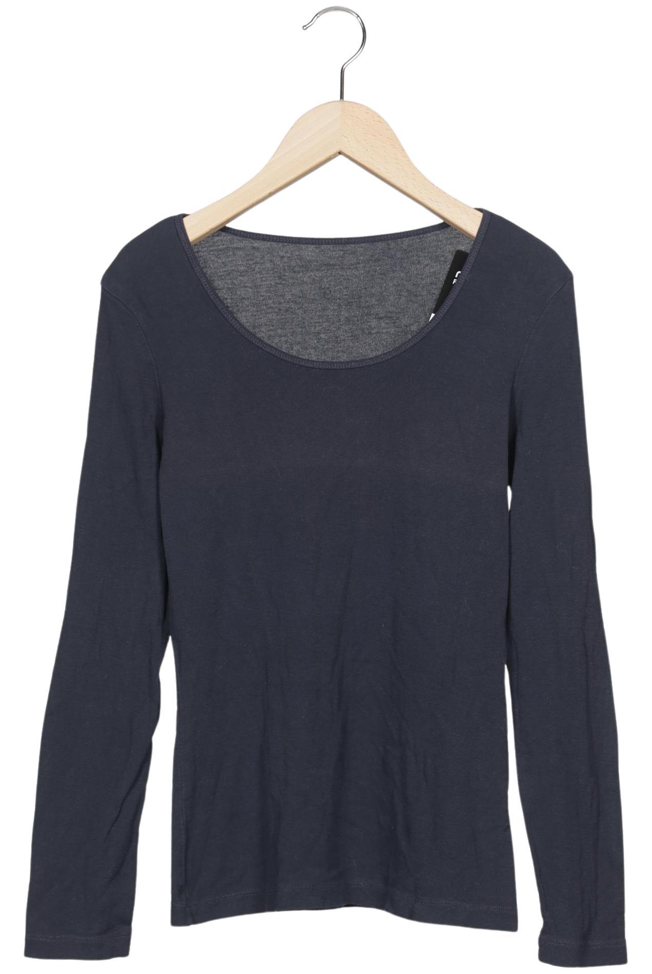 

hessnatur Damen Langarmshirt, marineblau, Gr. 36