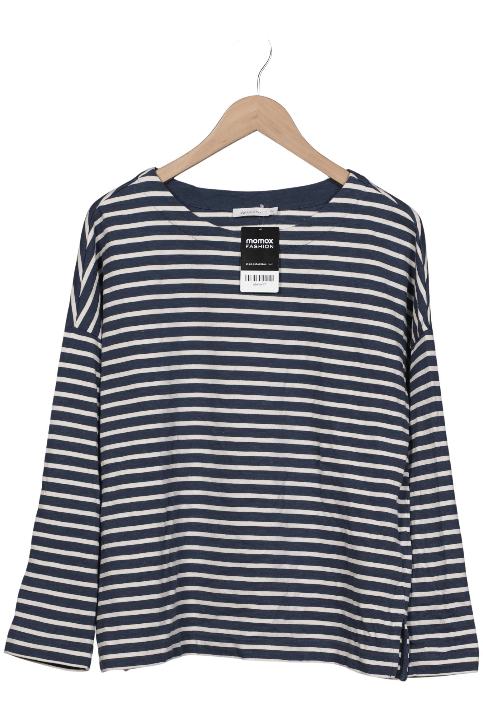 

hessnatur Damen Langarmshirt, blau, Gr. 42