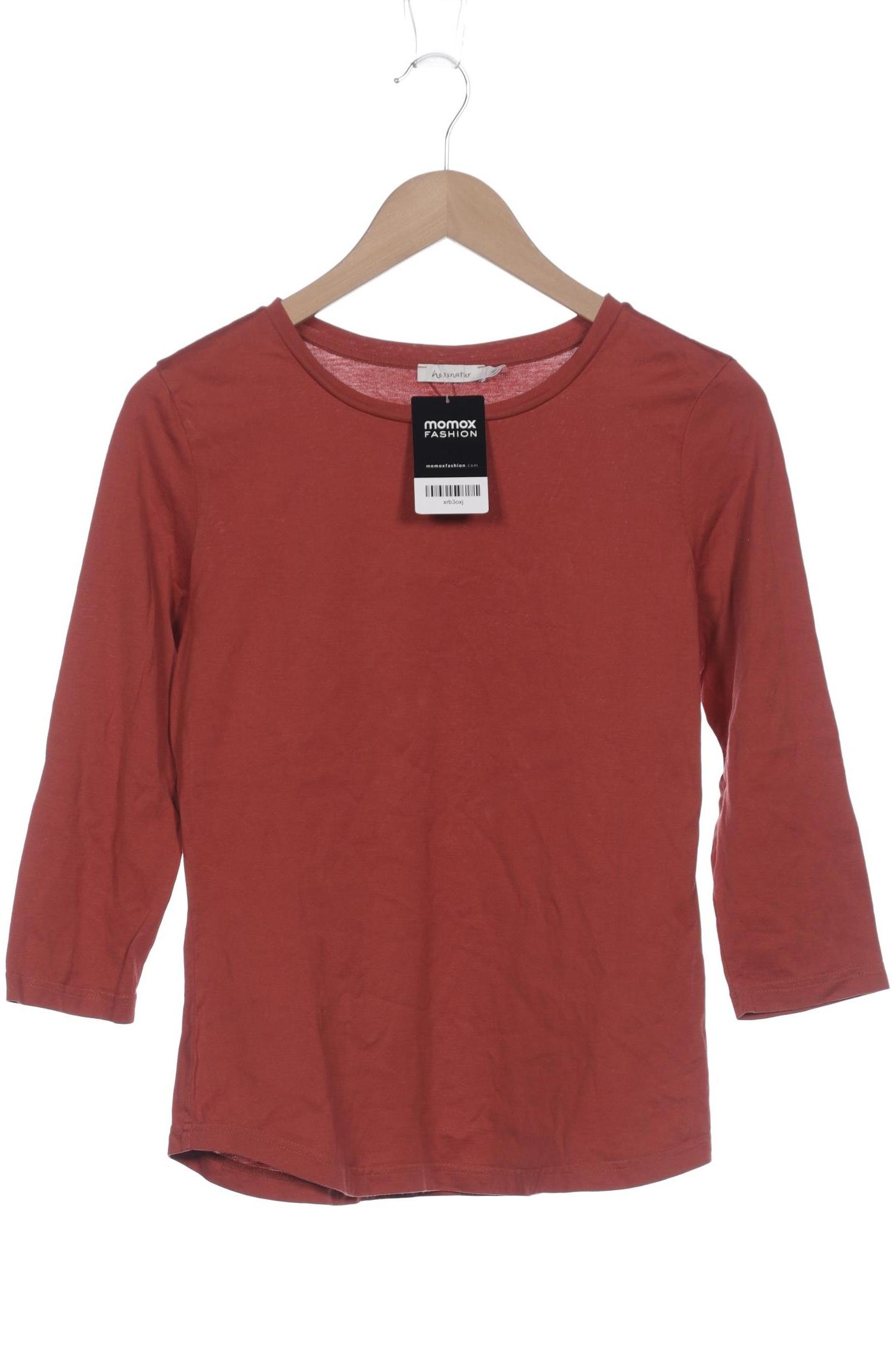 

hessnatur Damen Langarmshirt, orange, Gr. 36