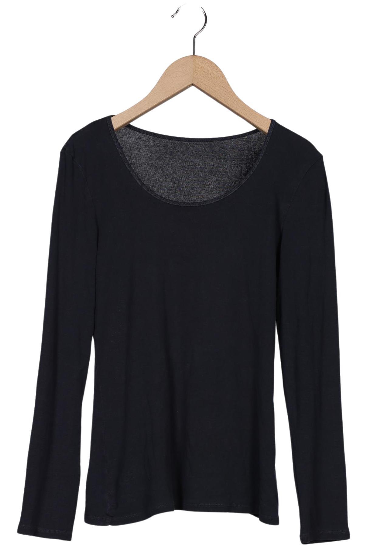 

hessnatur Damen Langarmshirt, marineblau, Gr. 38