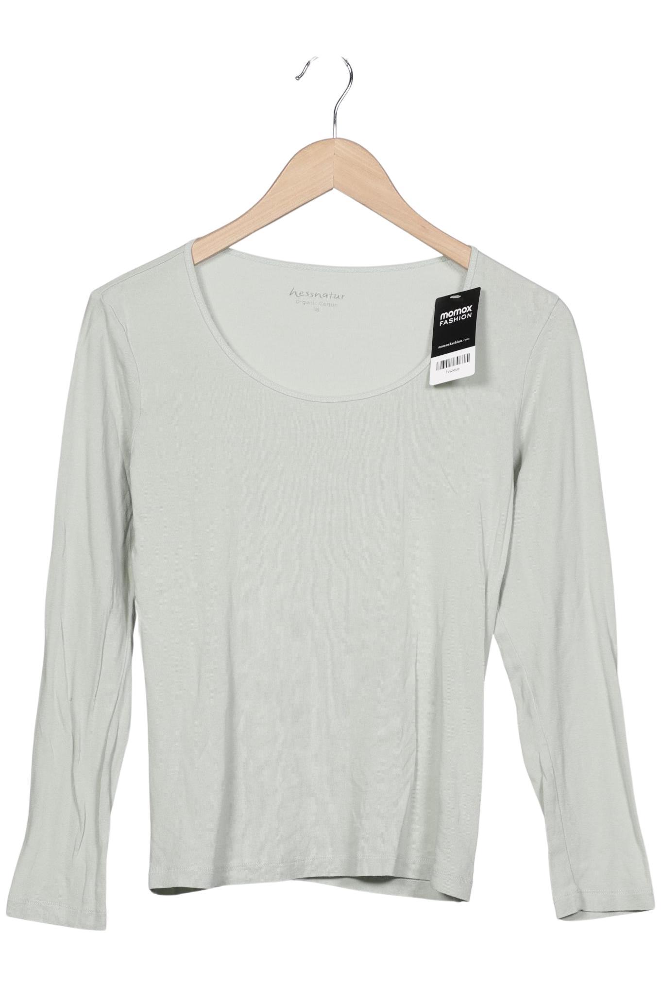 

hessnatur Damen Langarmshirt, hellgrün, Gr. 38