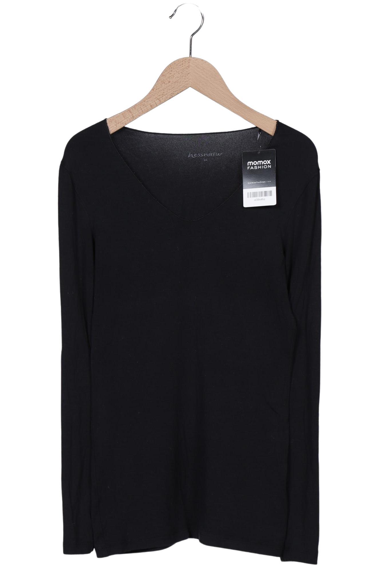 

hessnatur Damen Langarmshirt, schwarz, Gr. 34