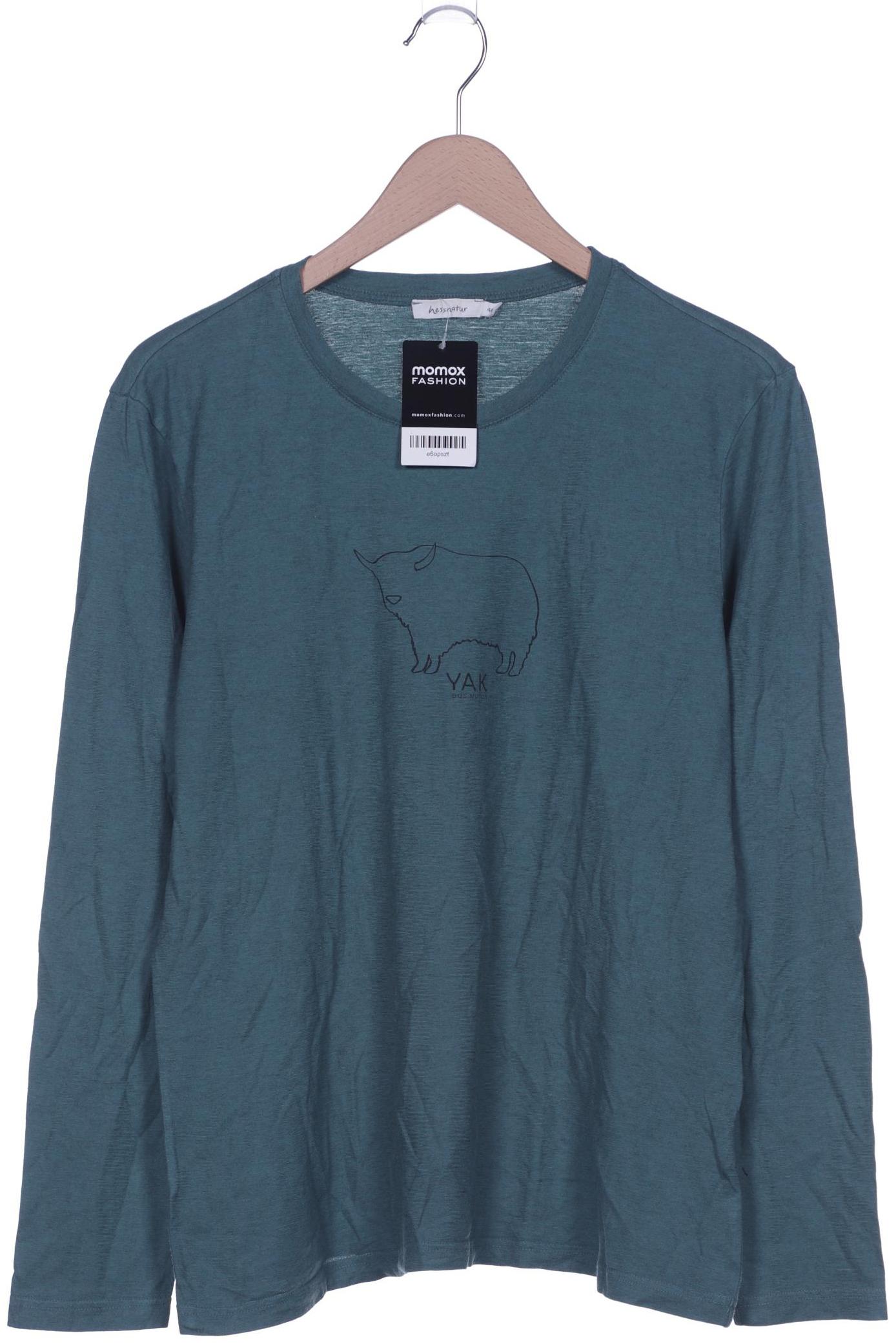 

hessnatur Damen Langarmshirt, türkis, Gr. 46