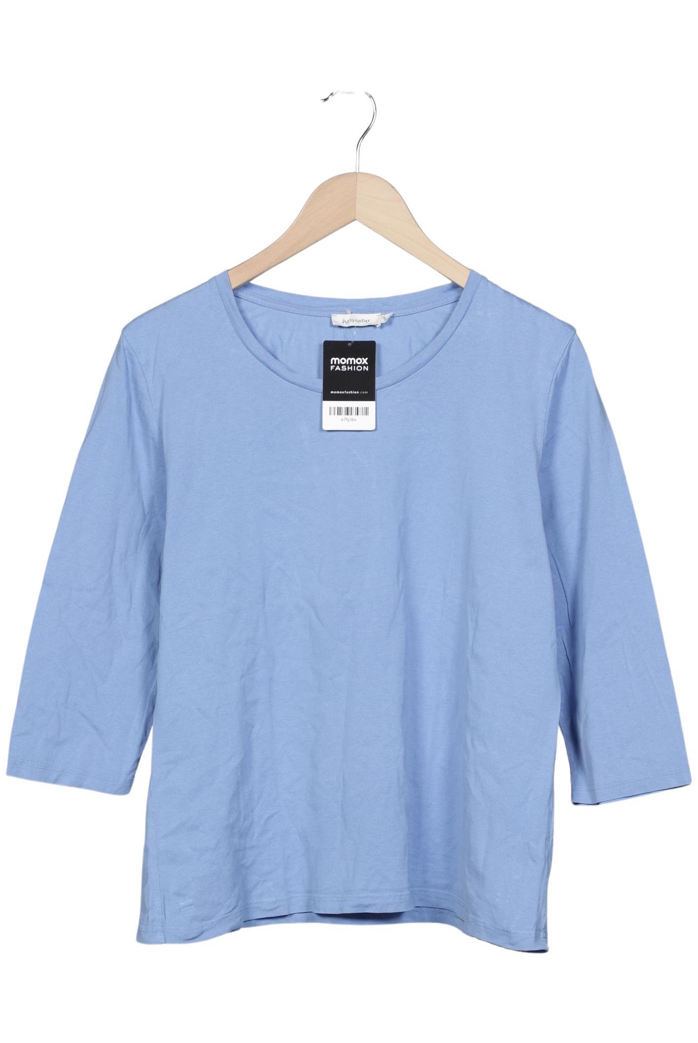 

hessnatur Damen Langarmshirt, blau, Gr. 44