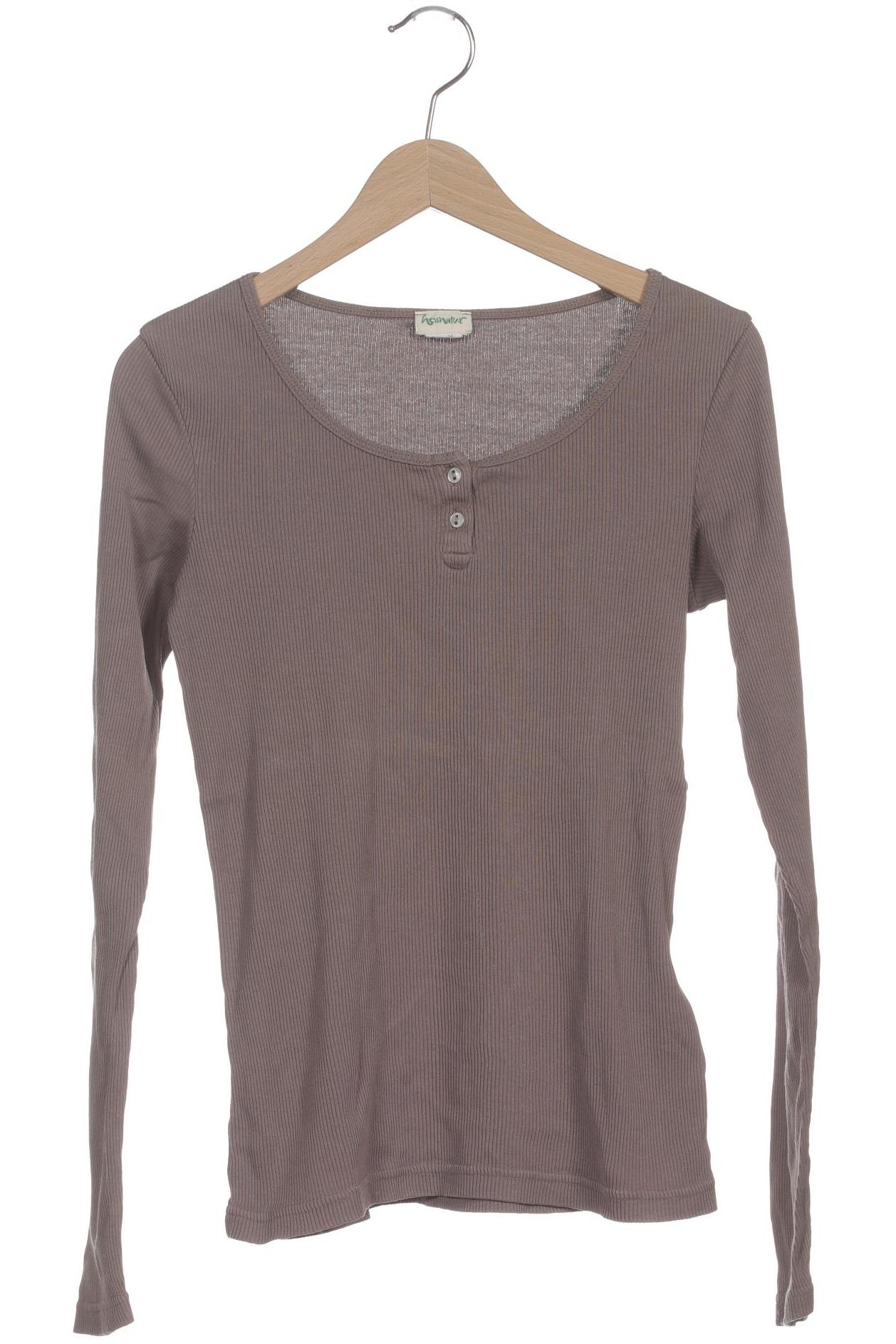 

hessnatur Damen Langarmshirt, braun, Gr. 34