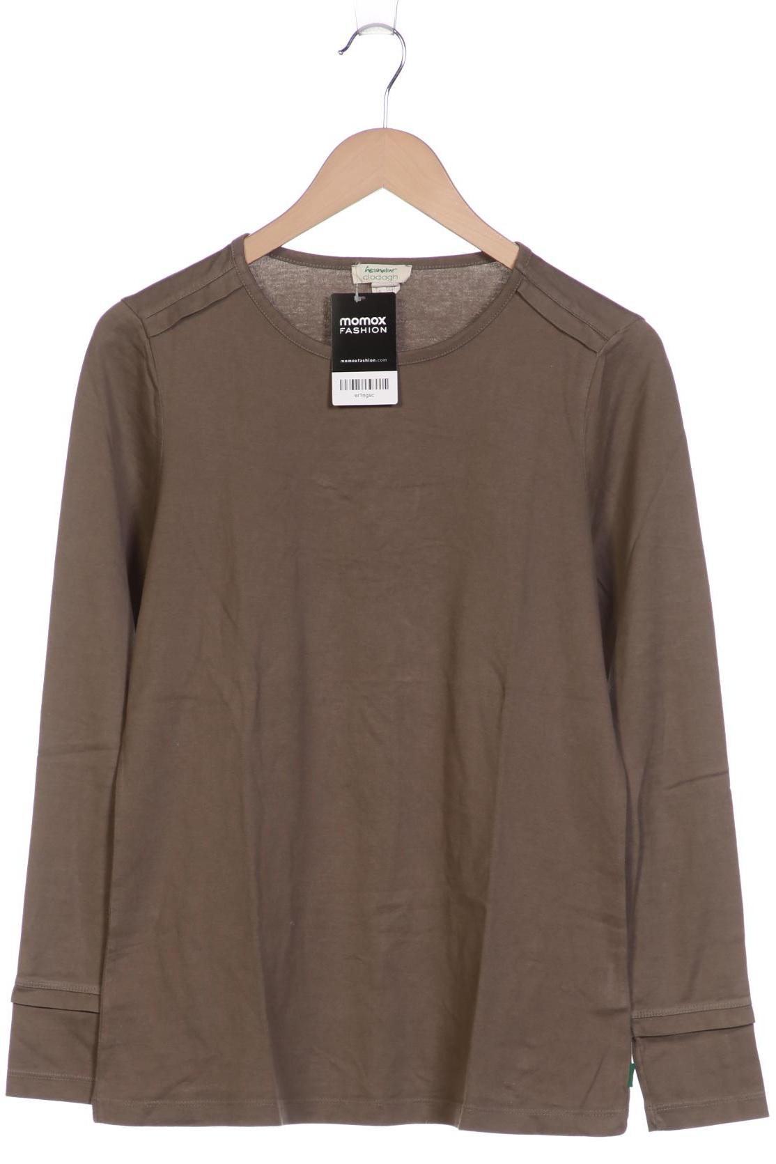

hessnatur Damen Langarmshirt, grün, Gr. 40