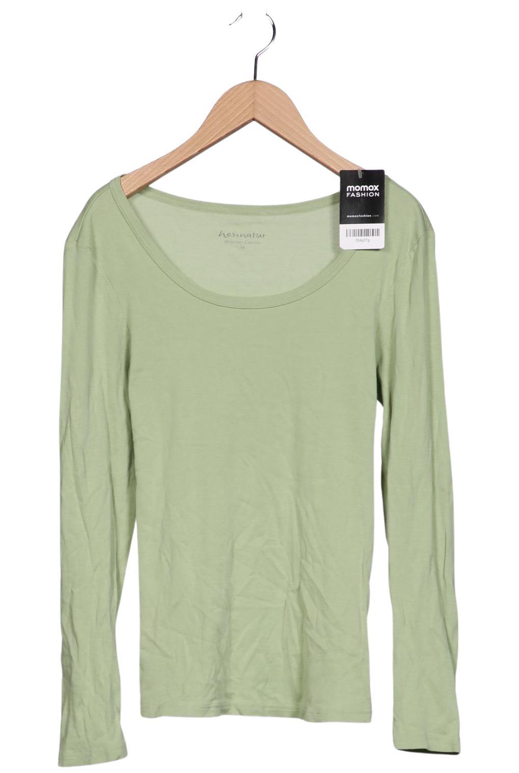 

hessnatur Damen Langarmshirt, hellgrün, Gr. 36