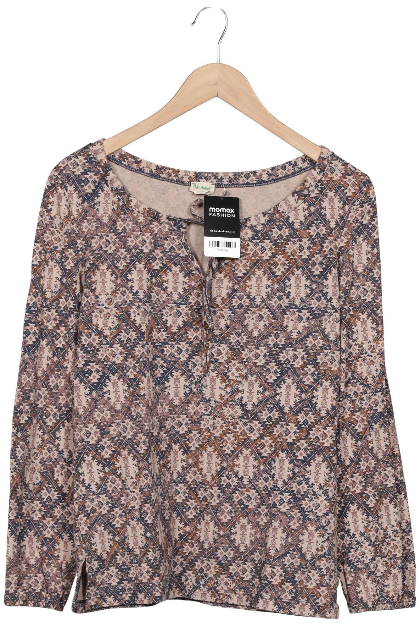

hessnatur Damen Langarmshirt, braun, Gr. 36